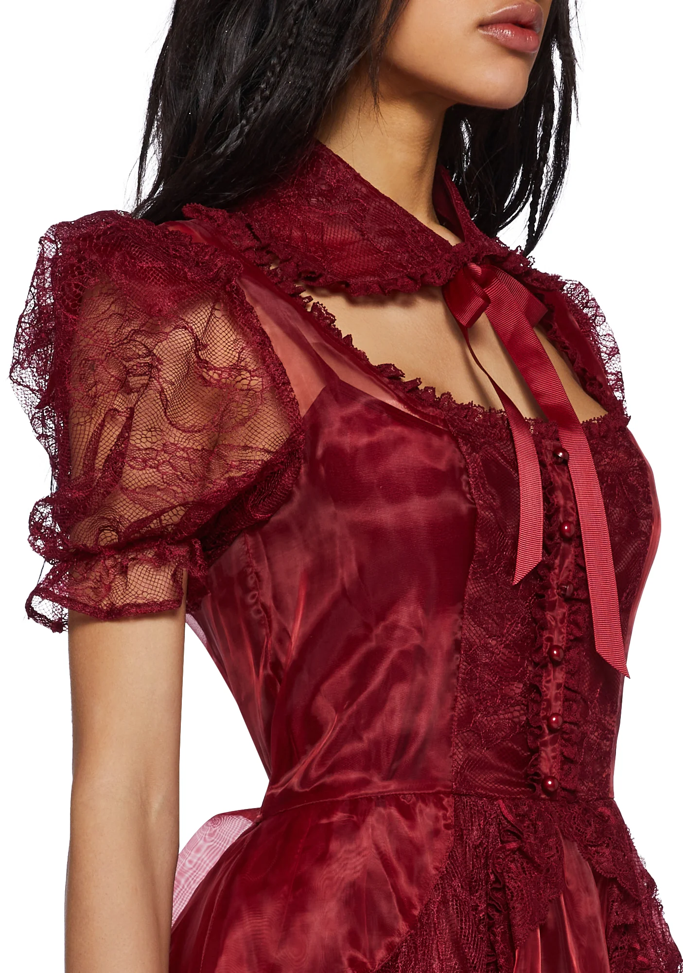 Pretty Imperfect Mini Dress- Red - Image 5
