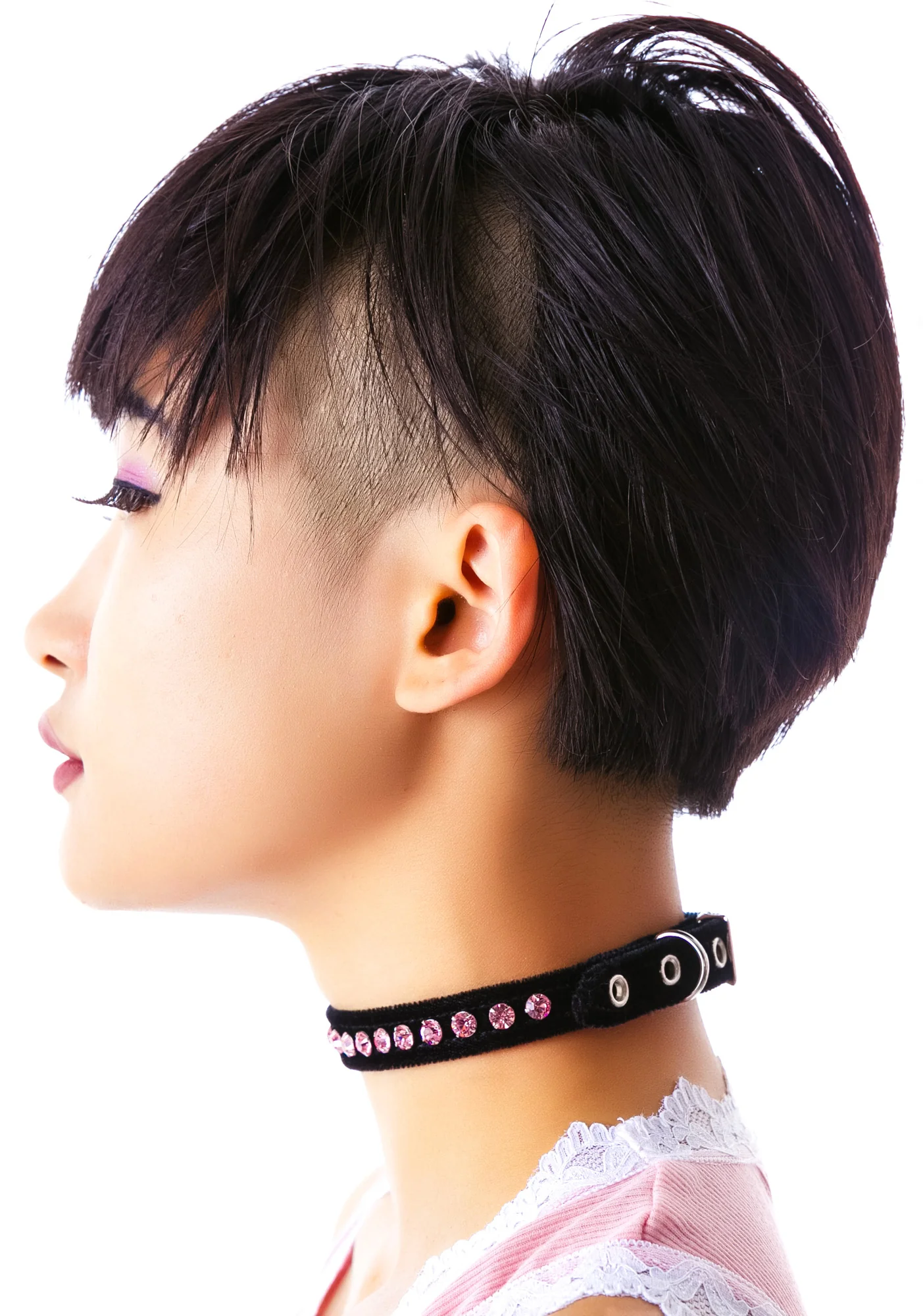 Pretty Kitty Rhinestone Velvet Choker - Image 3