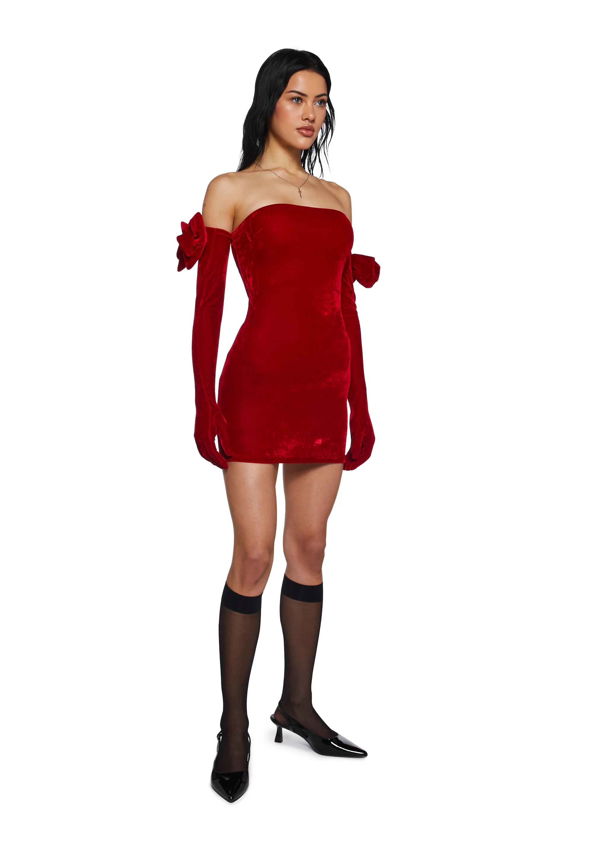 Pretty Perfection Mini Dress Set - Red - Image 6