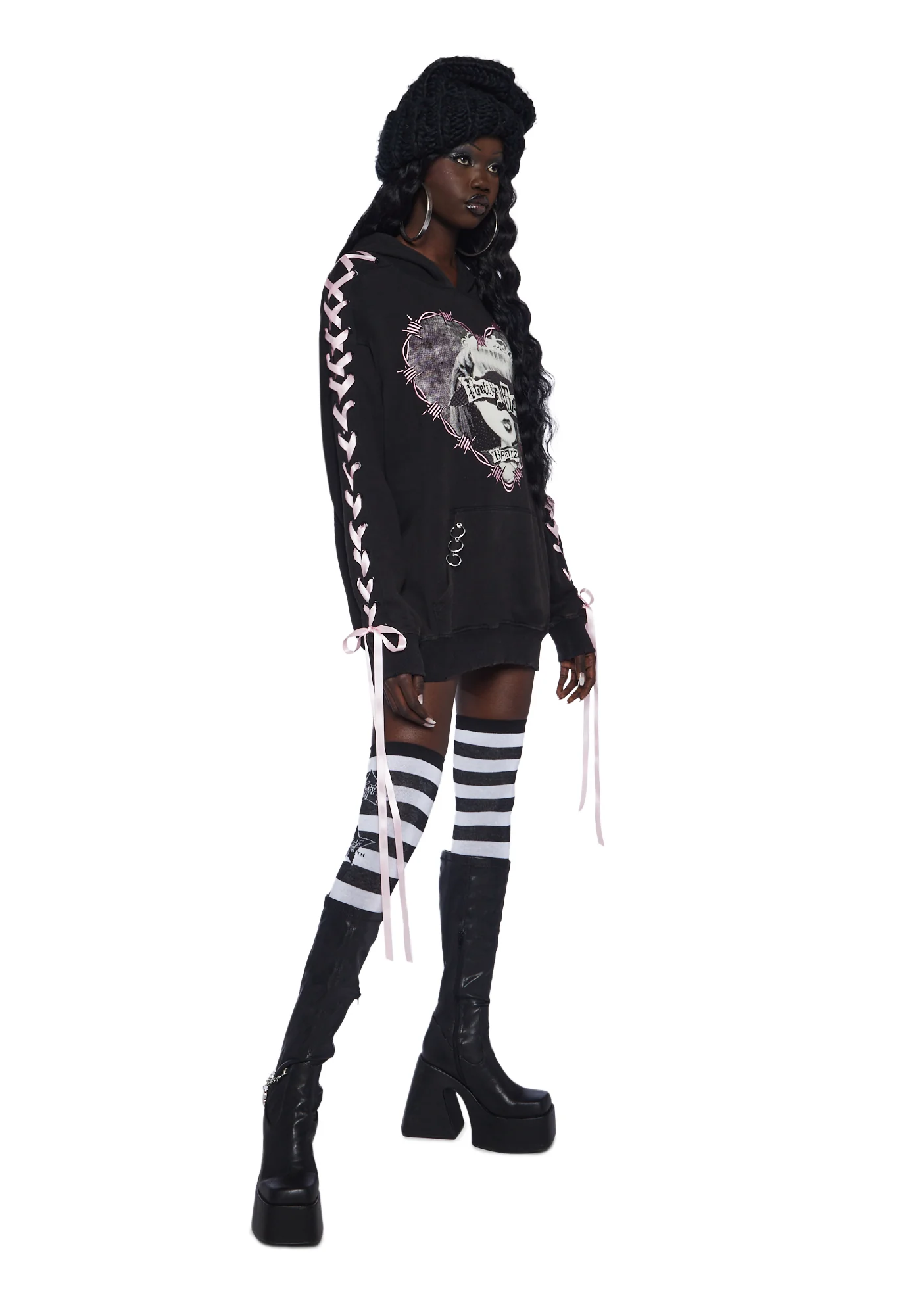 Pretty Punk Pullover Hoodie - Image 2