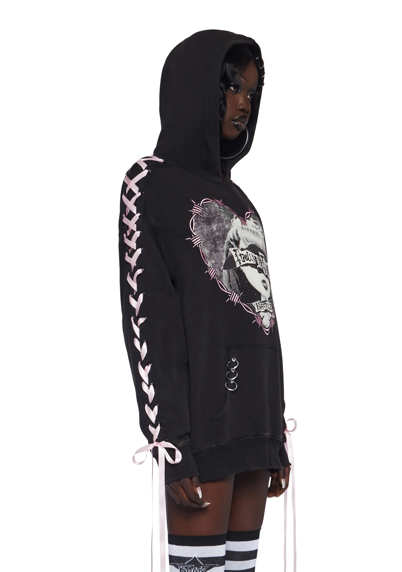 Pretty Punk Pullover Hoodie - Image 3