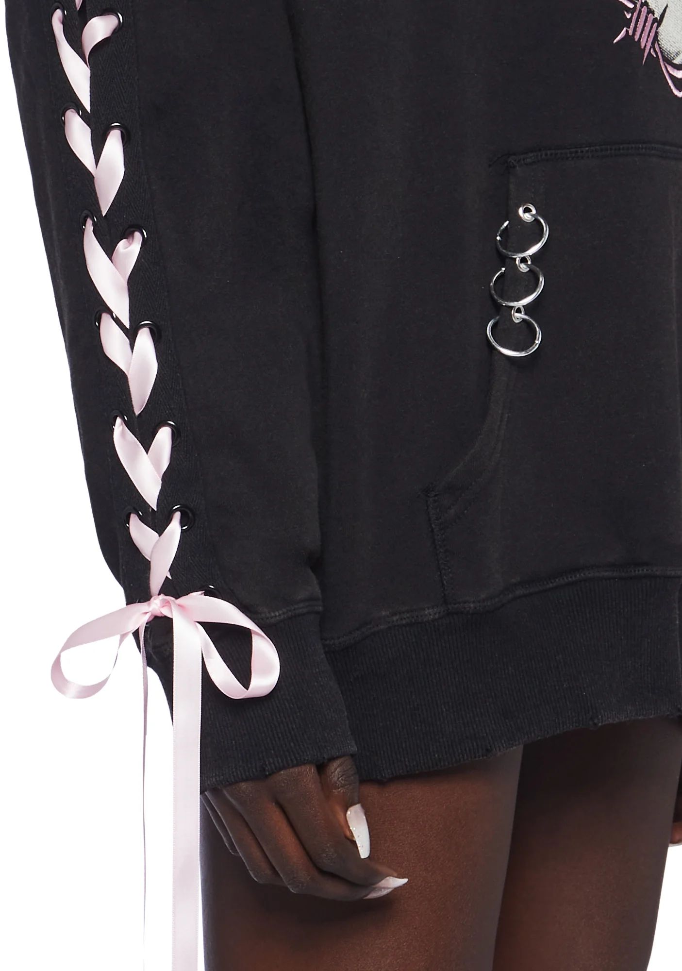 Pretty Punk Pullover Hoodie - Image 6