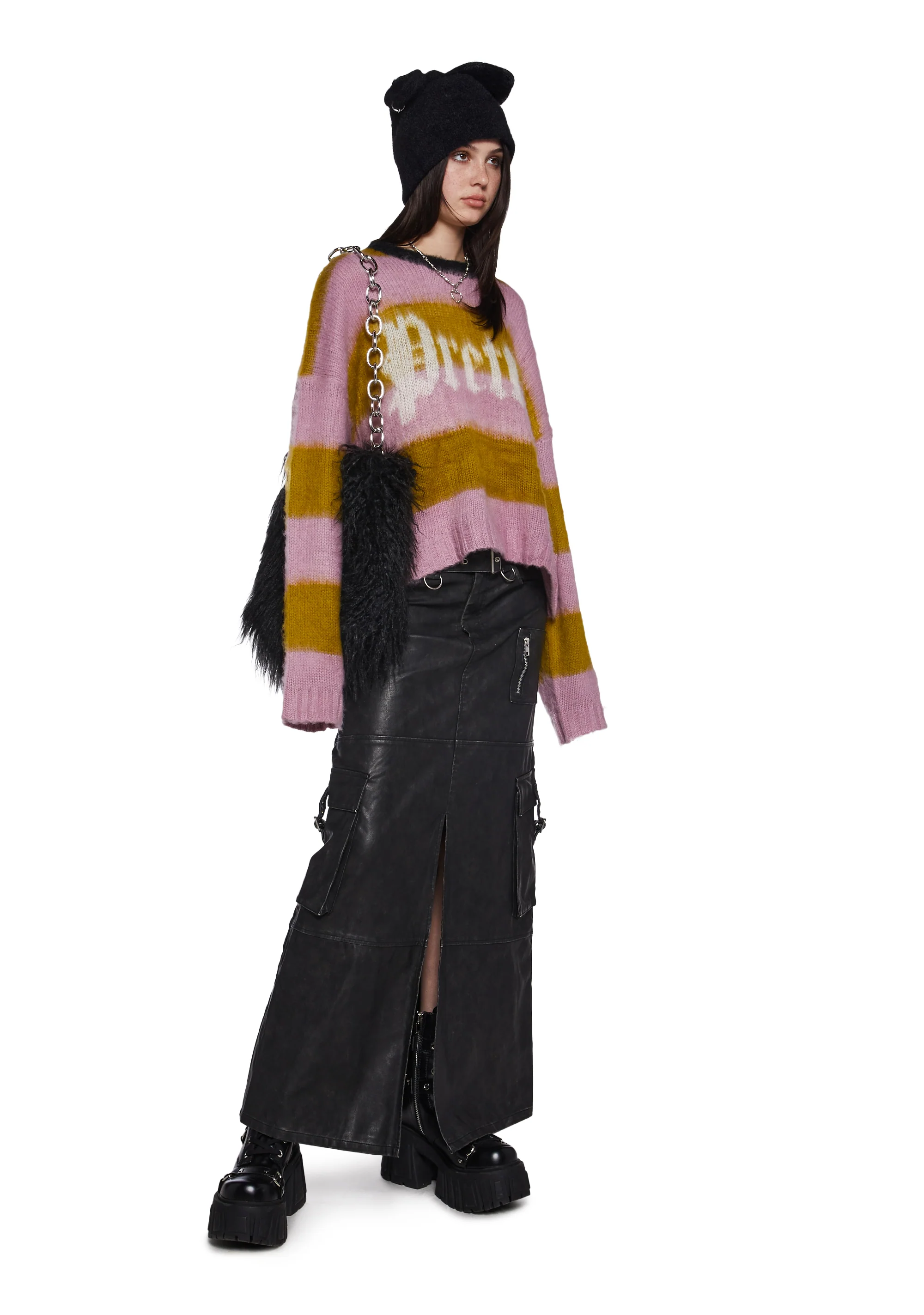 Pretty Striped Knit Sweater - Image 2