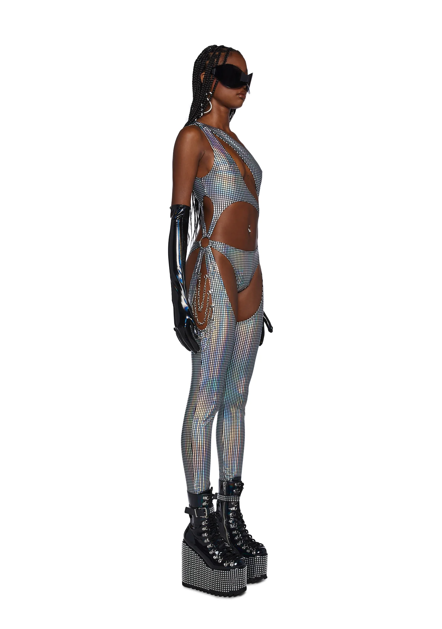 Prism Moonwalk Cut-Out Catsuit - Disco - Image 3