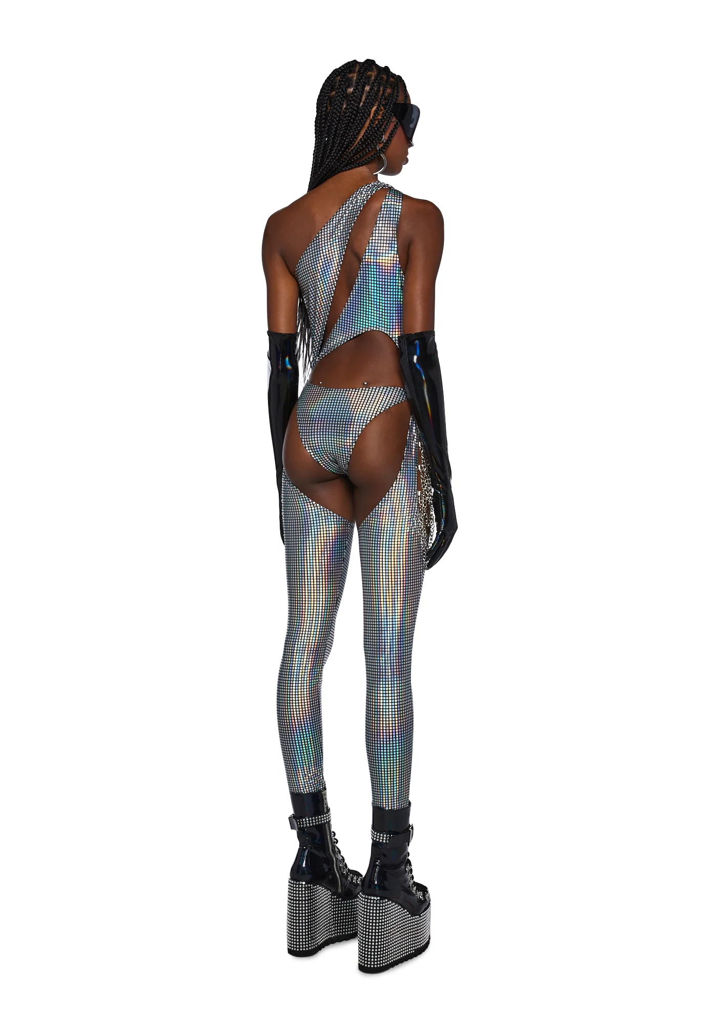 Prism Moonwalk Cut-Out Catsuit - Disco - Image 4
