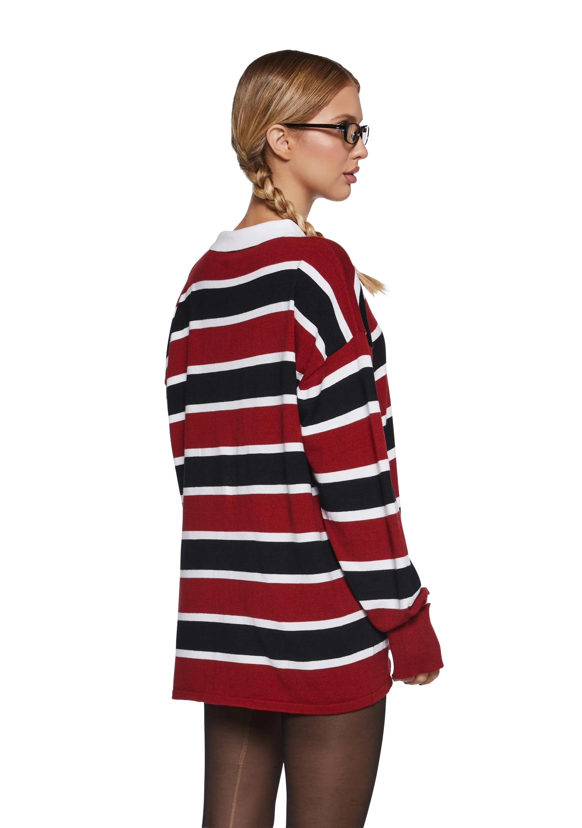 Private Tutorial Oversized Polo Sweater - Image 4