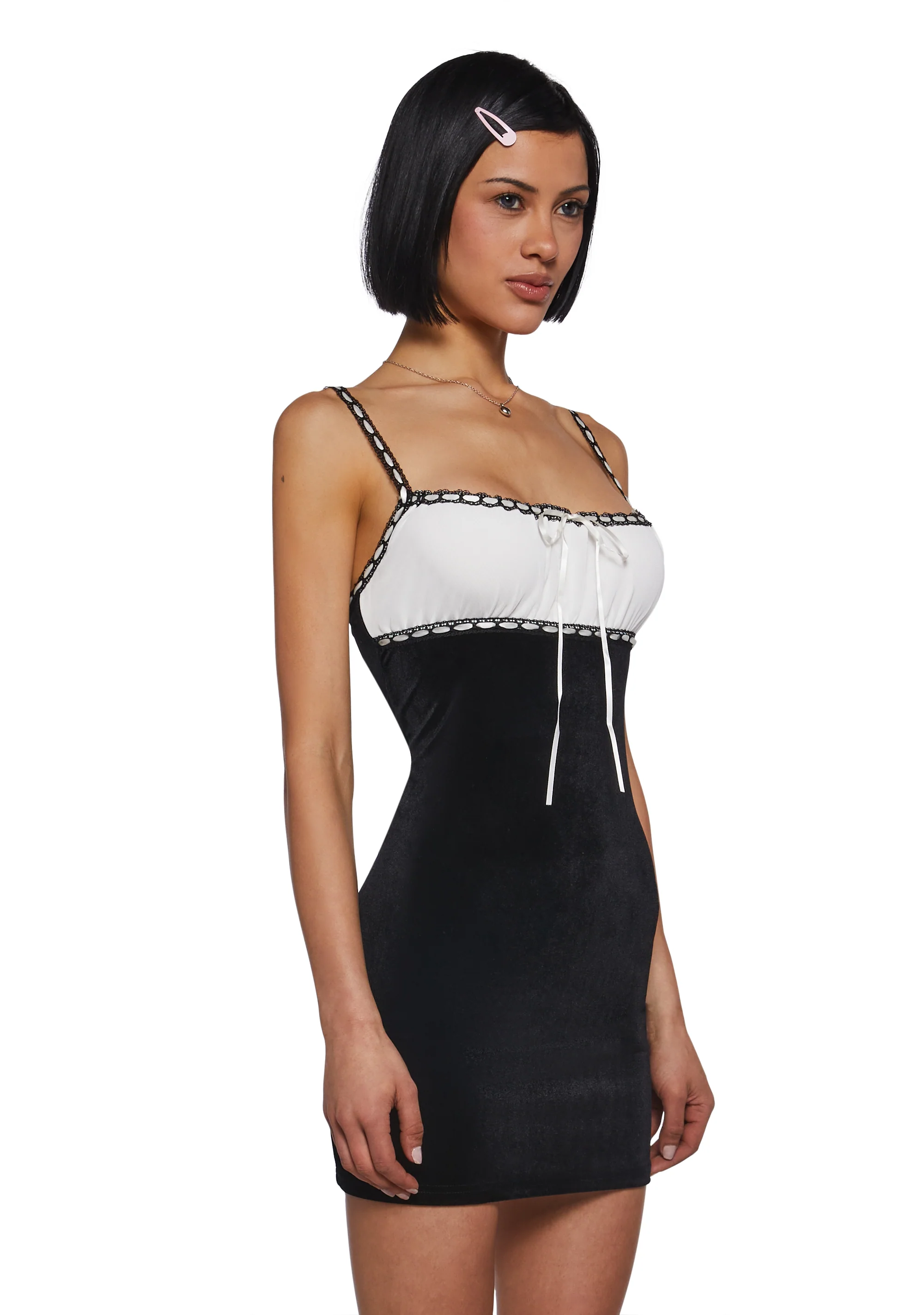 PS I Love You Velvet Dress - Black - Image 3