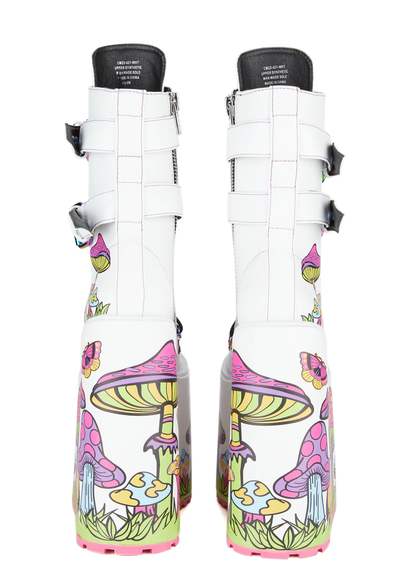 Psychedelic Fairytale Double Stack Traitor Boots - White - Image 4