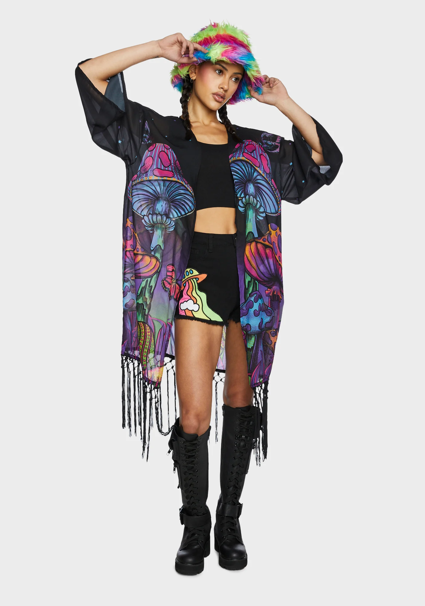 Psychedelic Fairytale Fringe Duster - Image 5