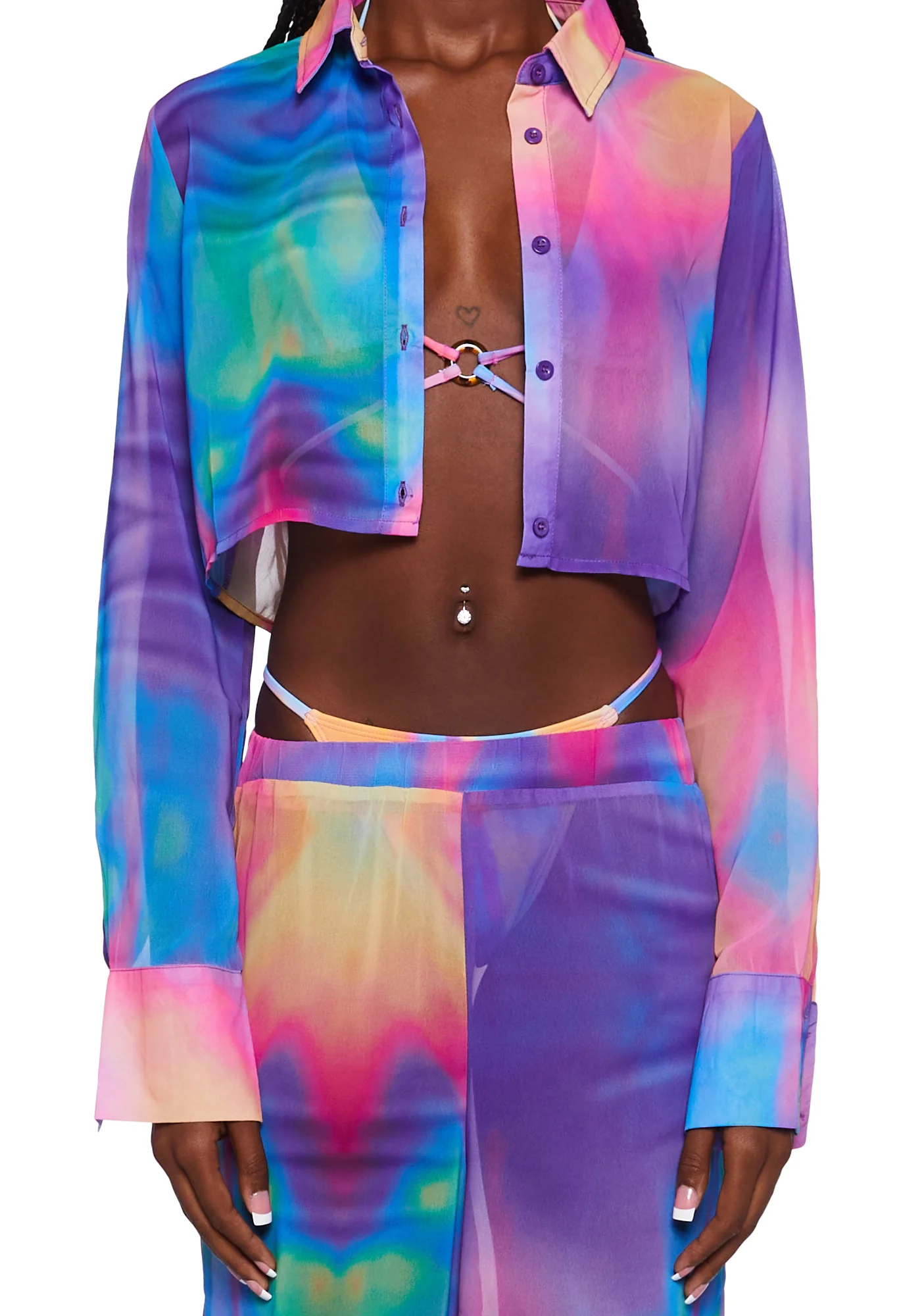 Psychedelic Print Beach Shirt - Image 5