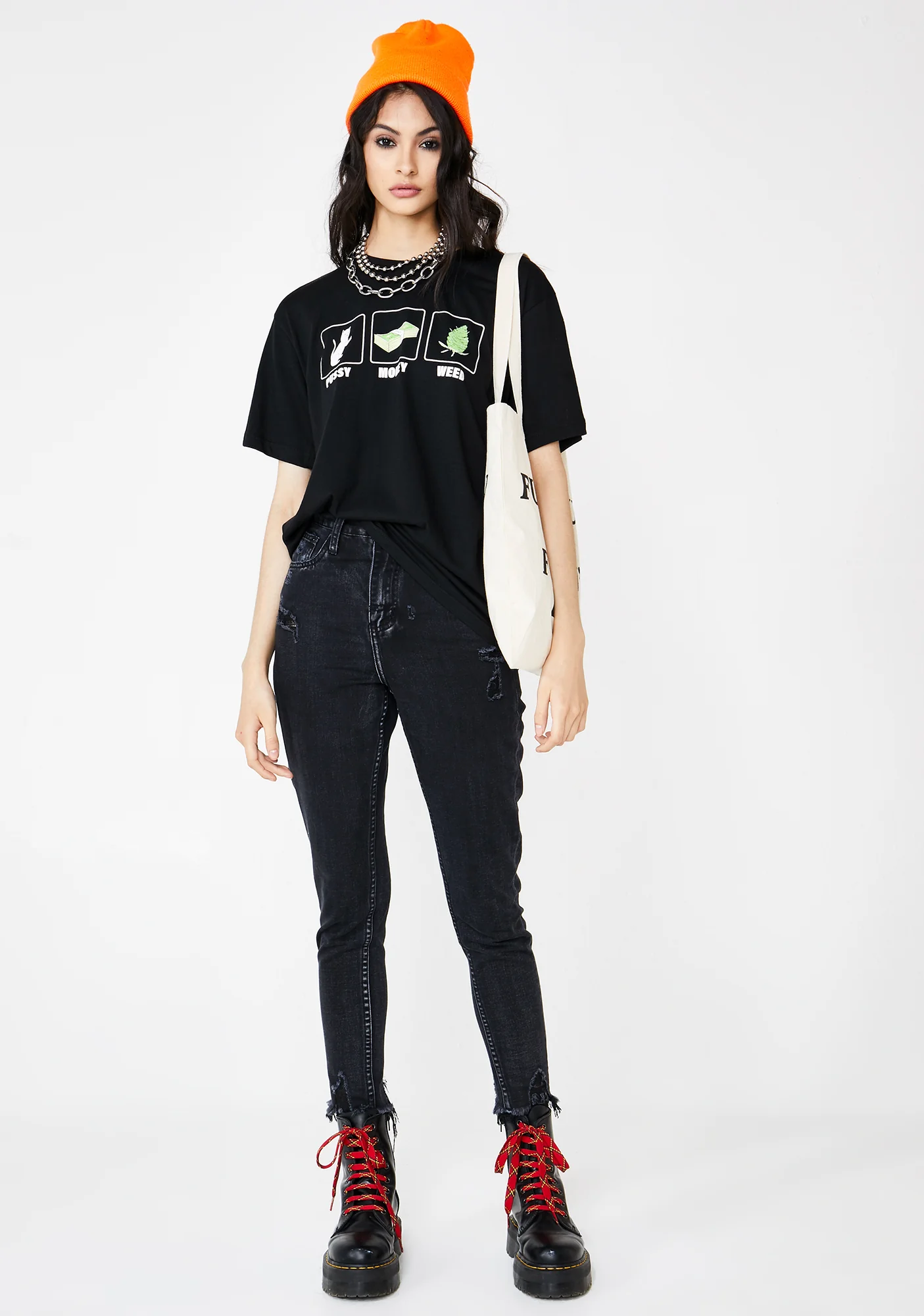 Pu$$y Money Weed Graphic Tee - Image 3