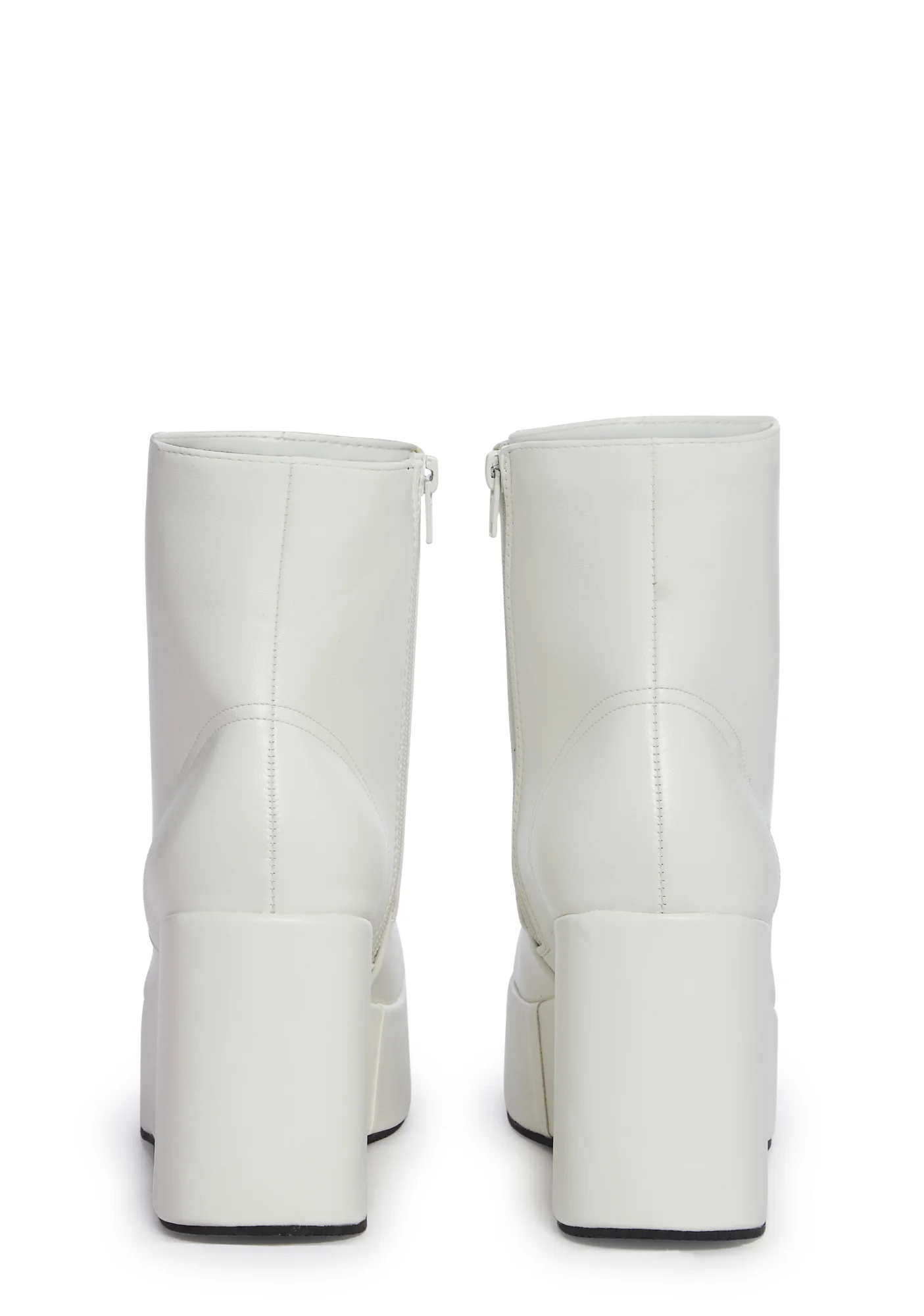 Punk Odyssey Platform Boots- White - Image 4