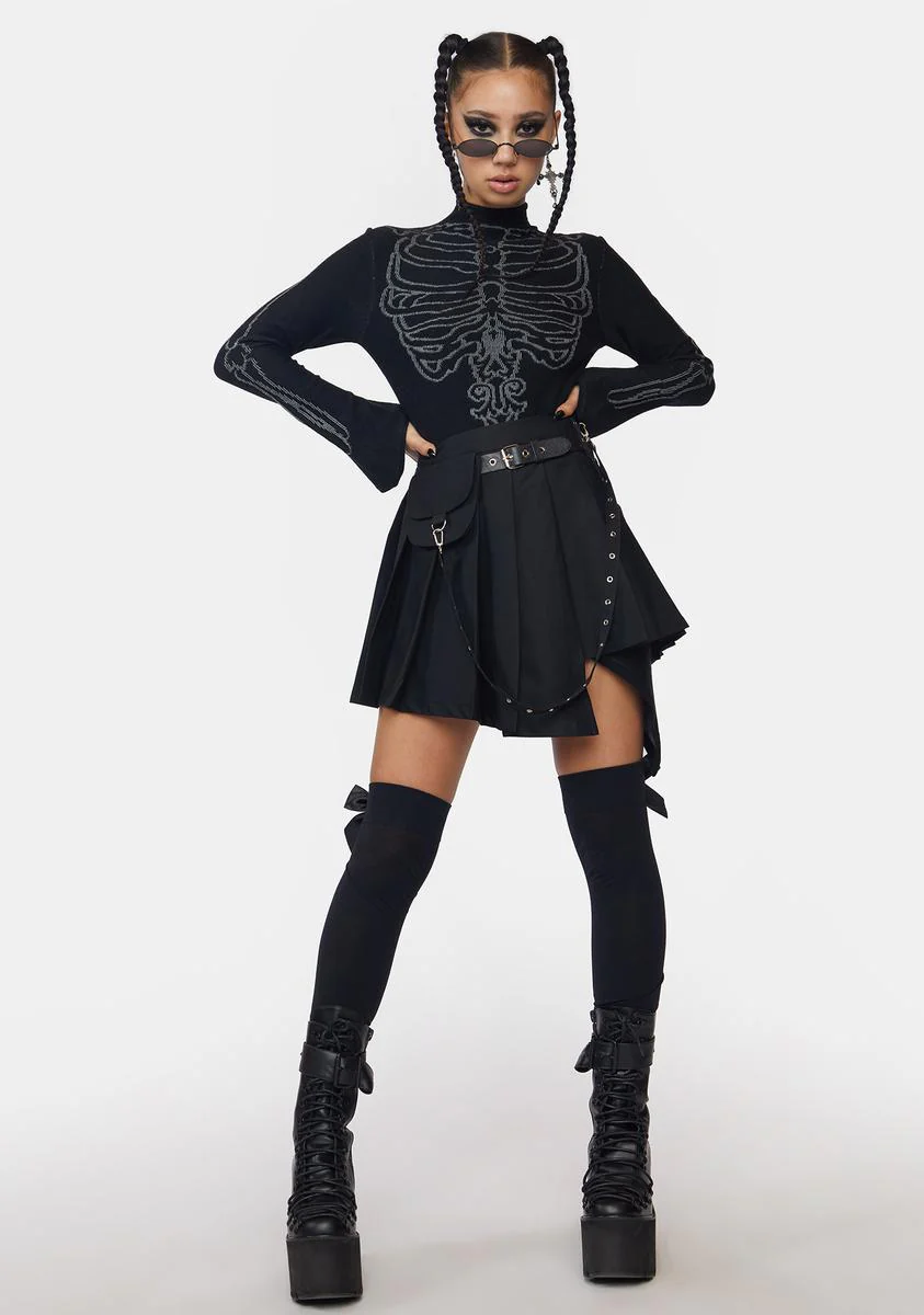 Punk Rock Locomotic Pleated Skirt - Image 5
