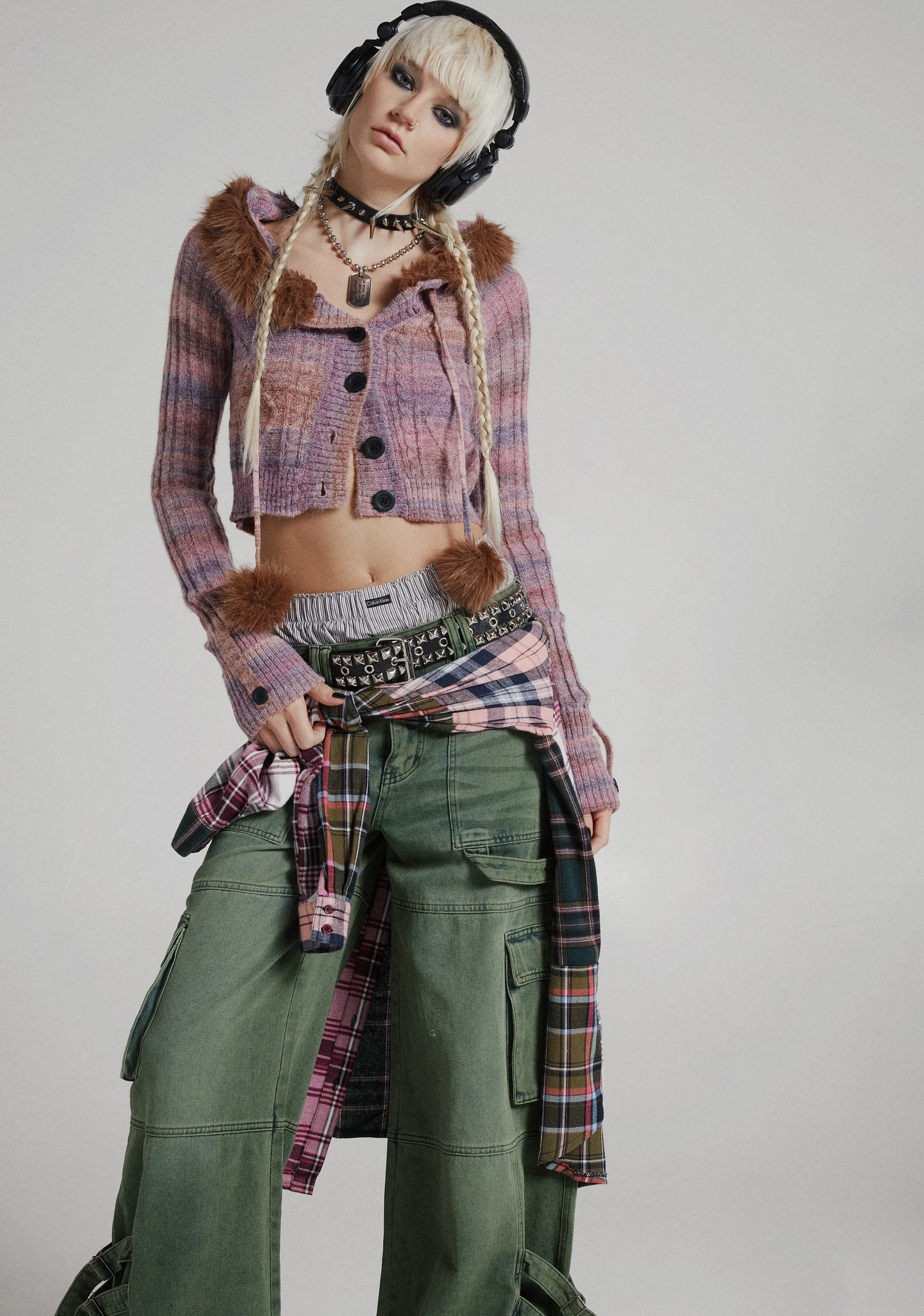 Punky Pop Knit Cardigan - Image 8