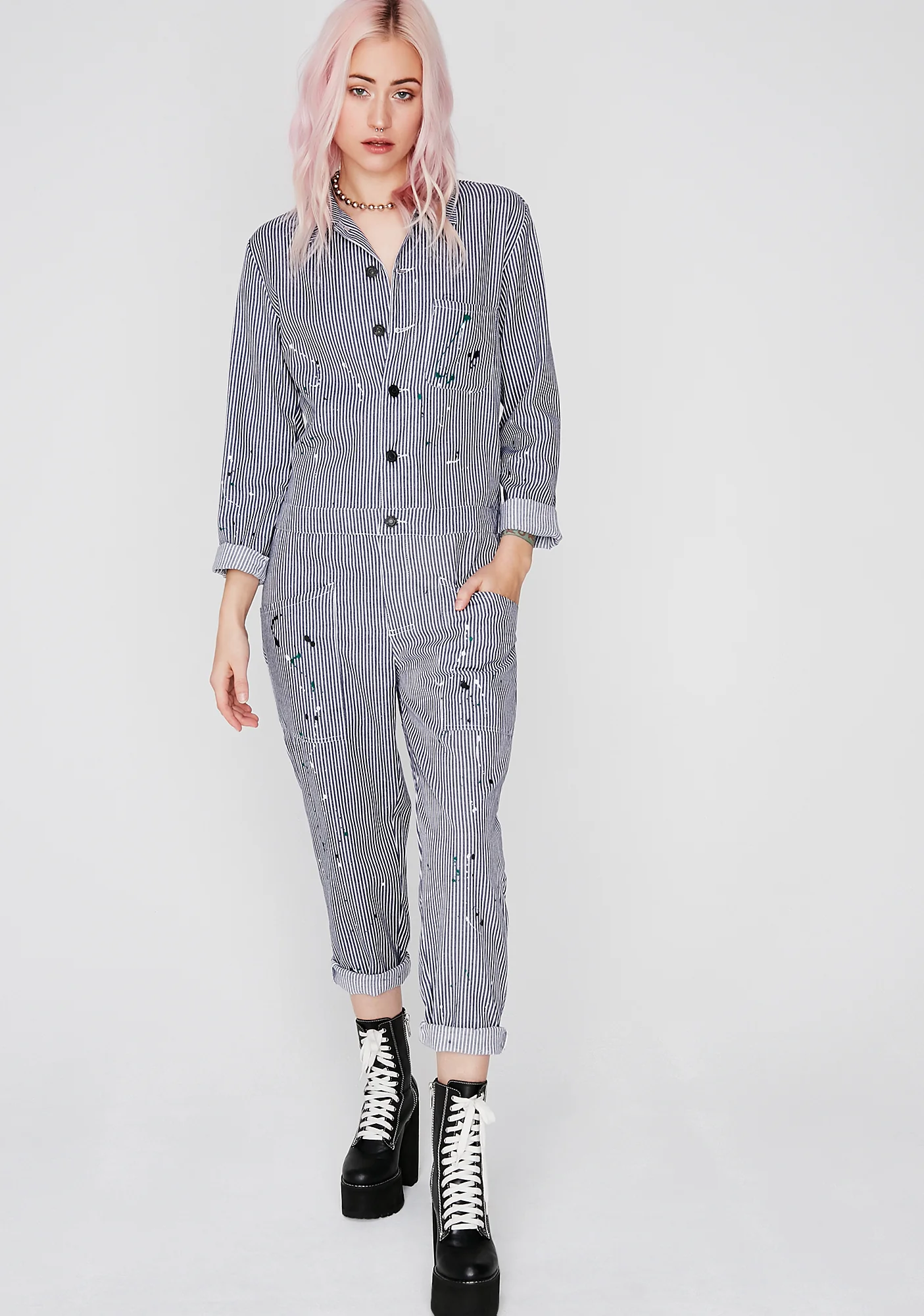 Pure Talent Stripe Jumpsuit - Image 4