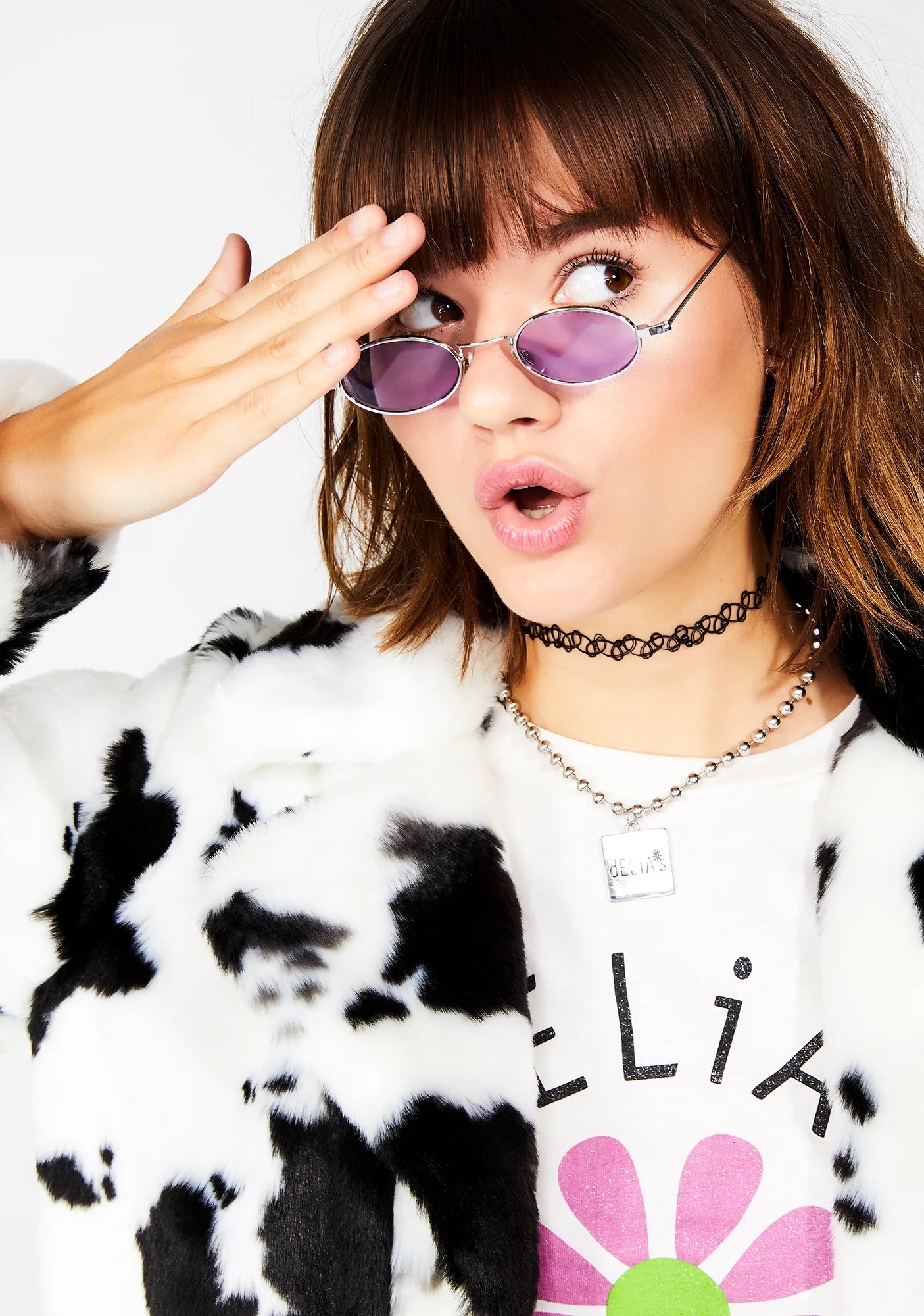 Purp Side Eye Lewks Round Sunglasses - Image 3