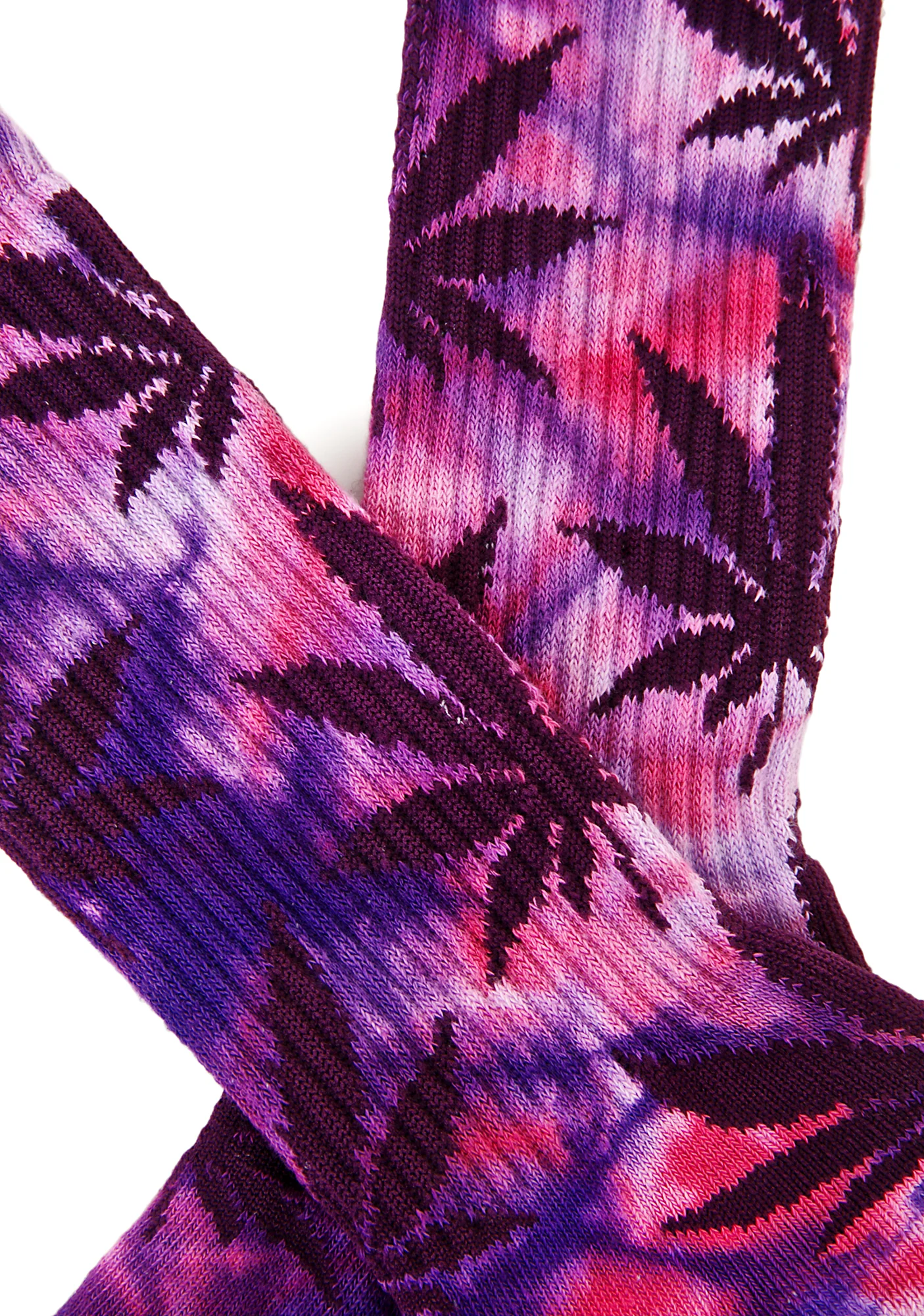 Purple Swag Tie Dye Plantlife Crew Sock - Image 2