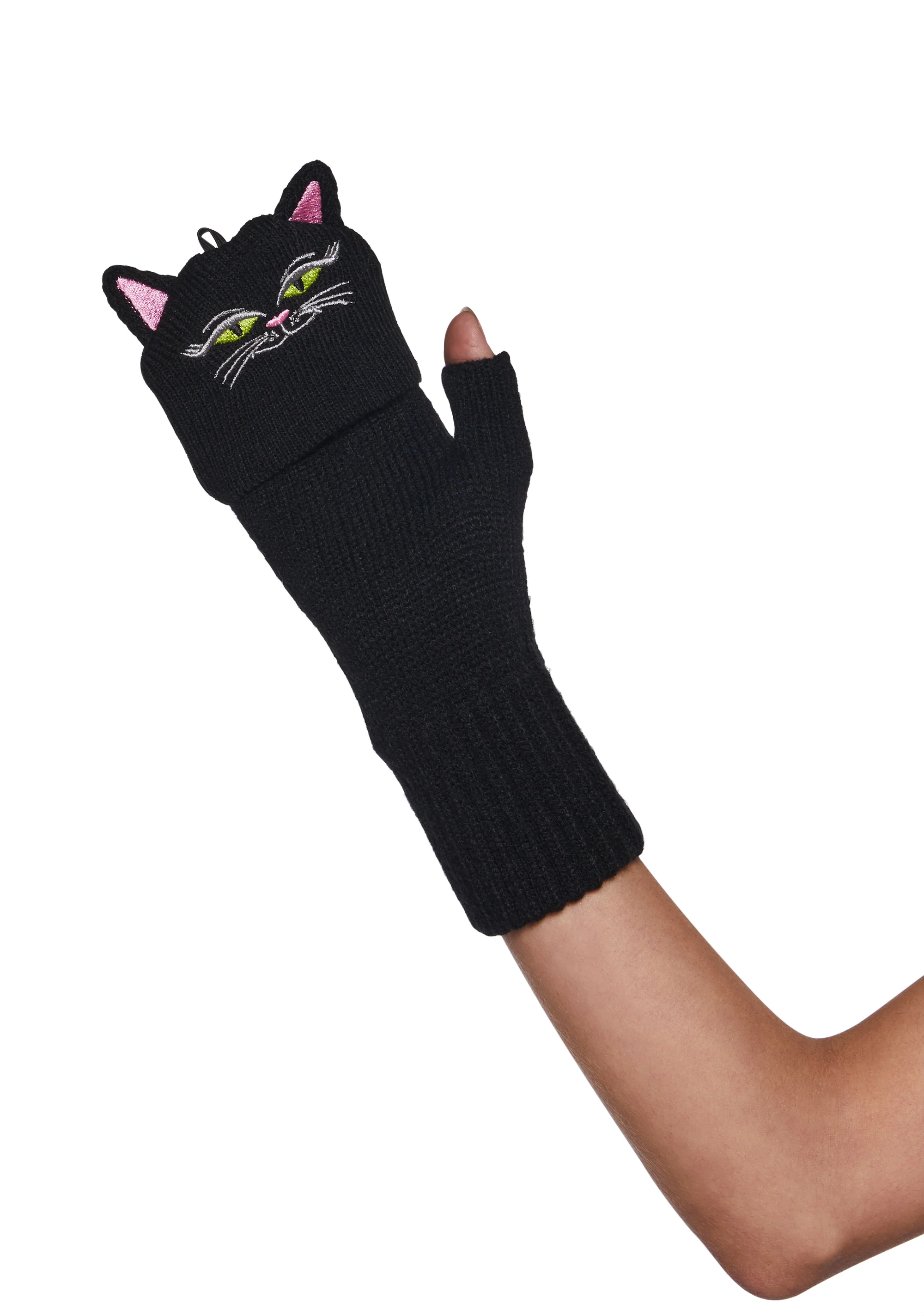 Purrfect Cat Fingerless Gloves - Image 4