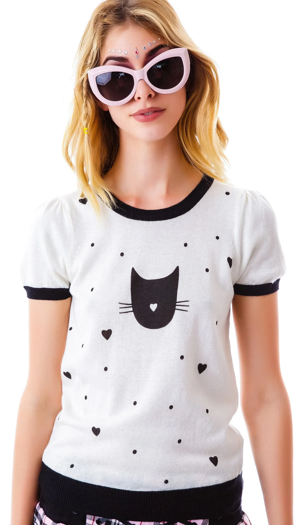 Pussy Lover Short Sleeve Sweater - Black - Image 6