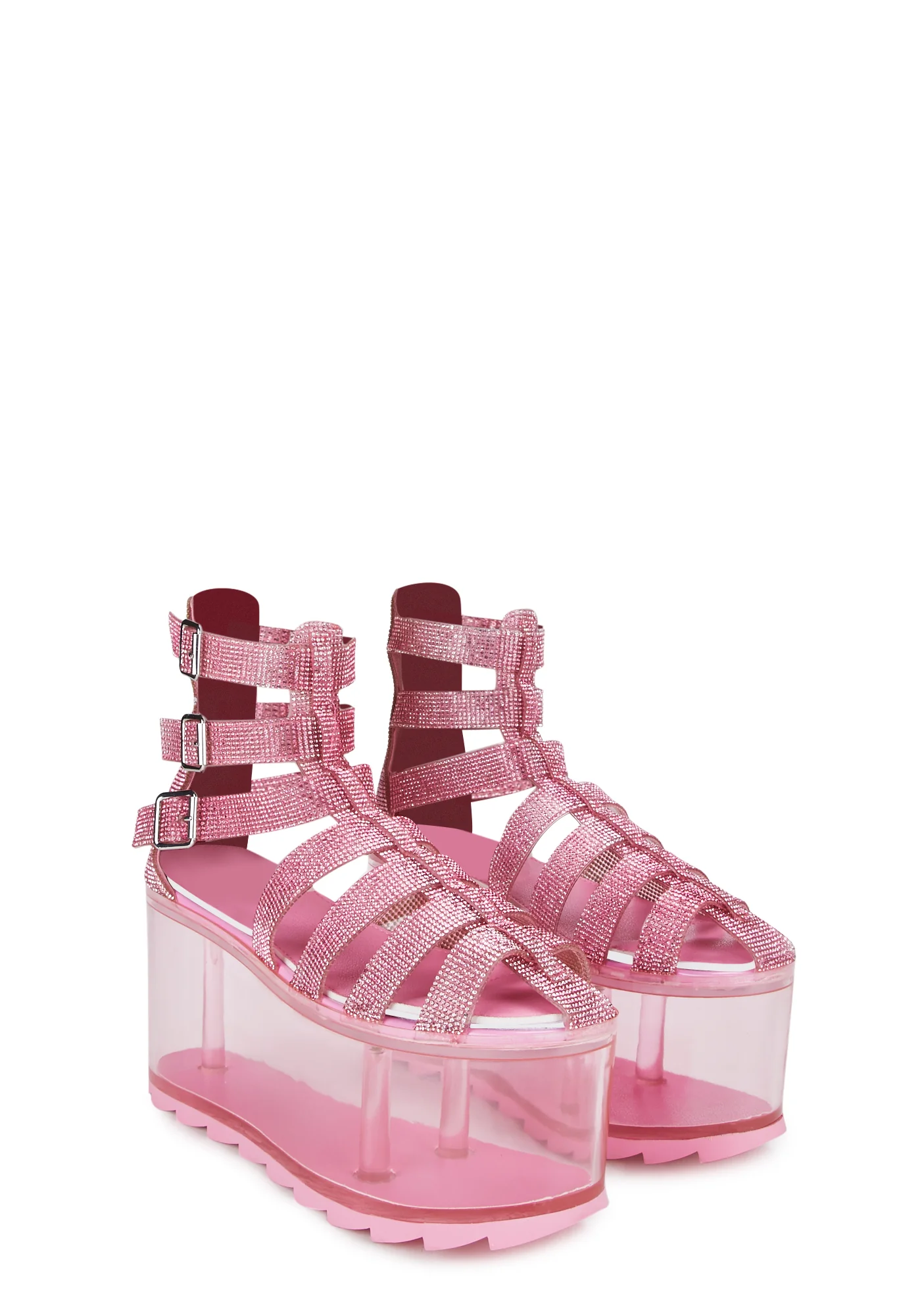 Qloud Odyssey Platform Sandals - Pink - Image 3