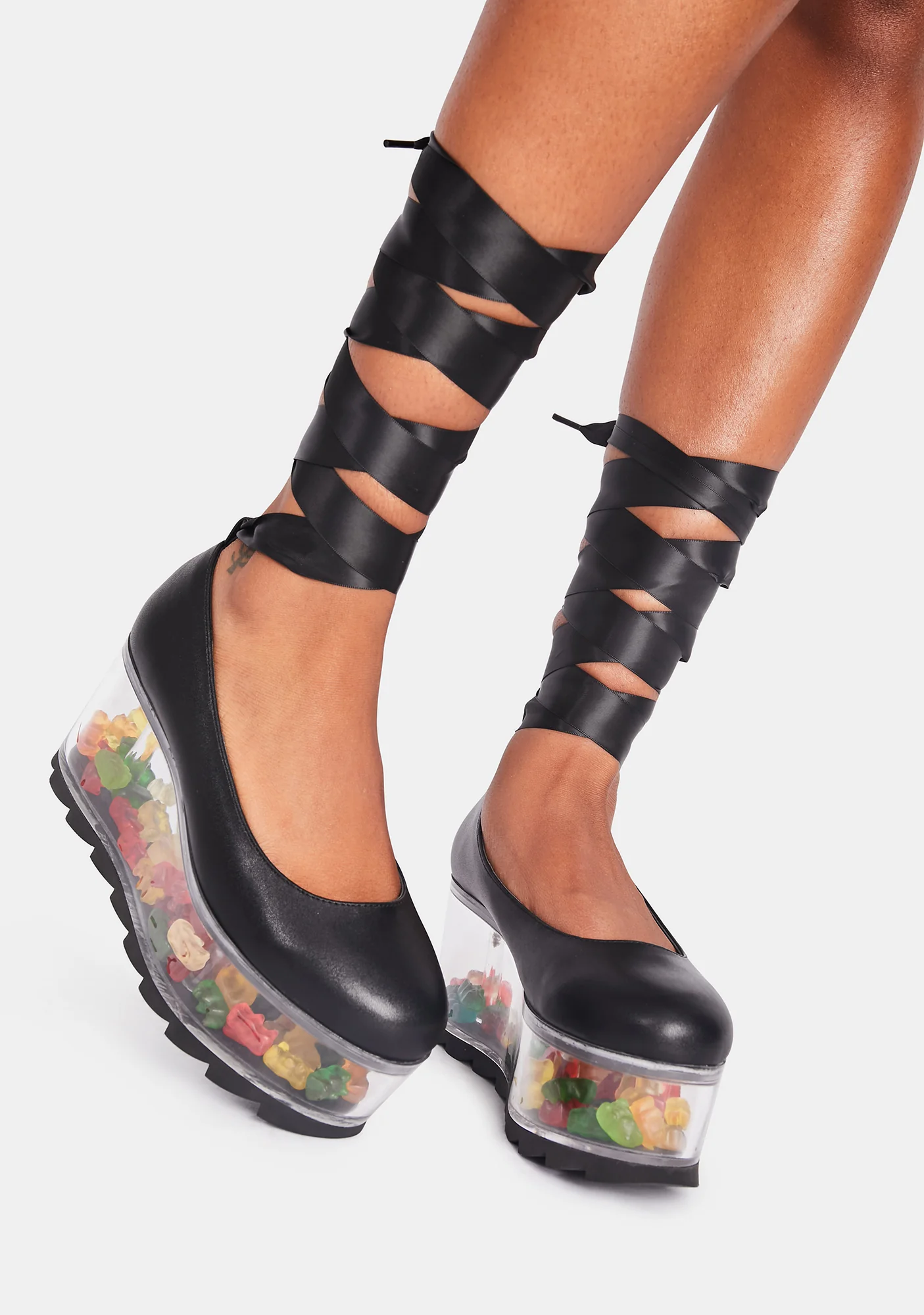 Qloud Swan Lace Up Platforms - Image 3