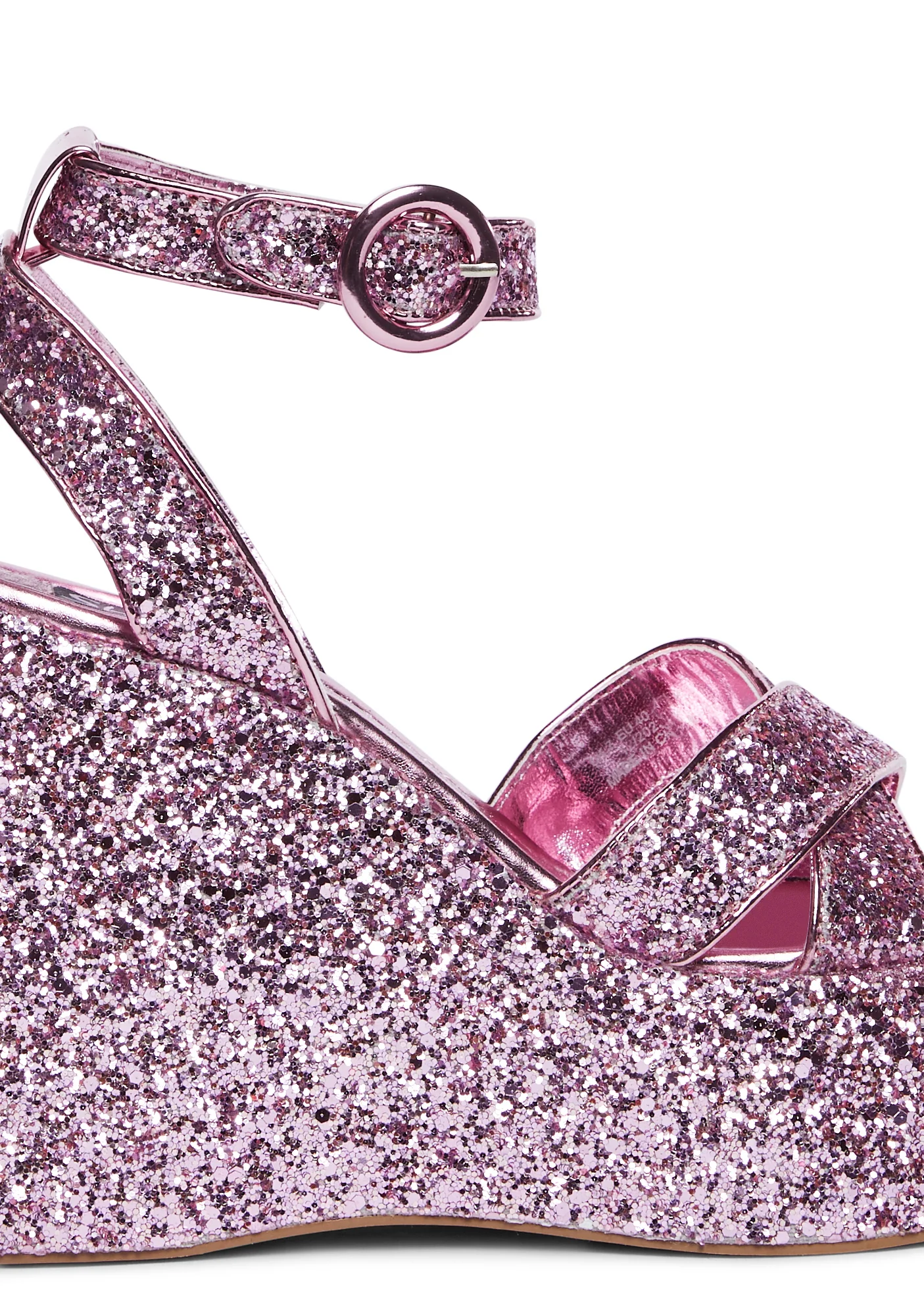 Queen Glitter Wedge Sandals - Pink - Image 2