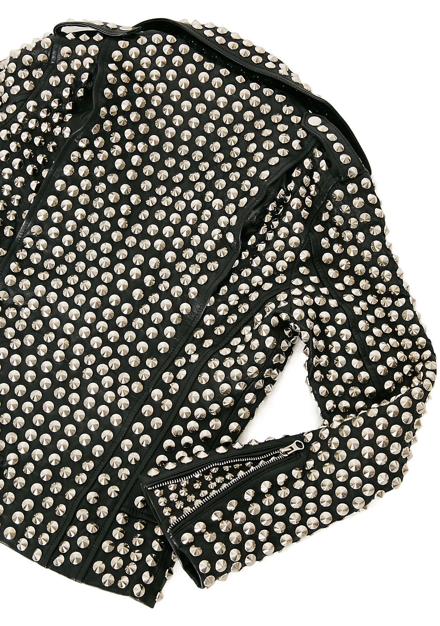 Queen Of Metal Leather Jacket - Image 3