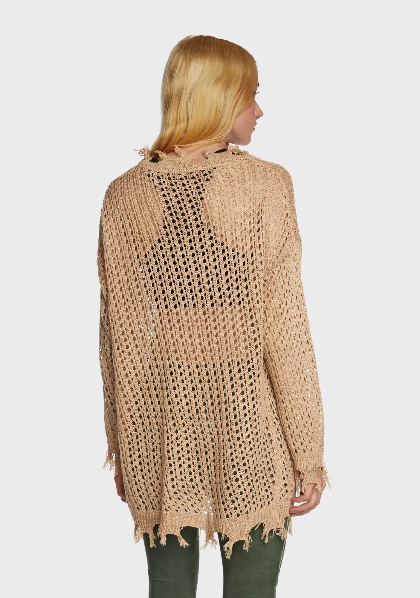 Quick Timing Crochet Top - Brown - Image 5