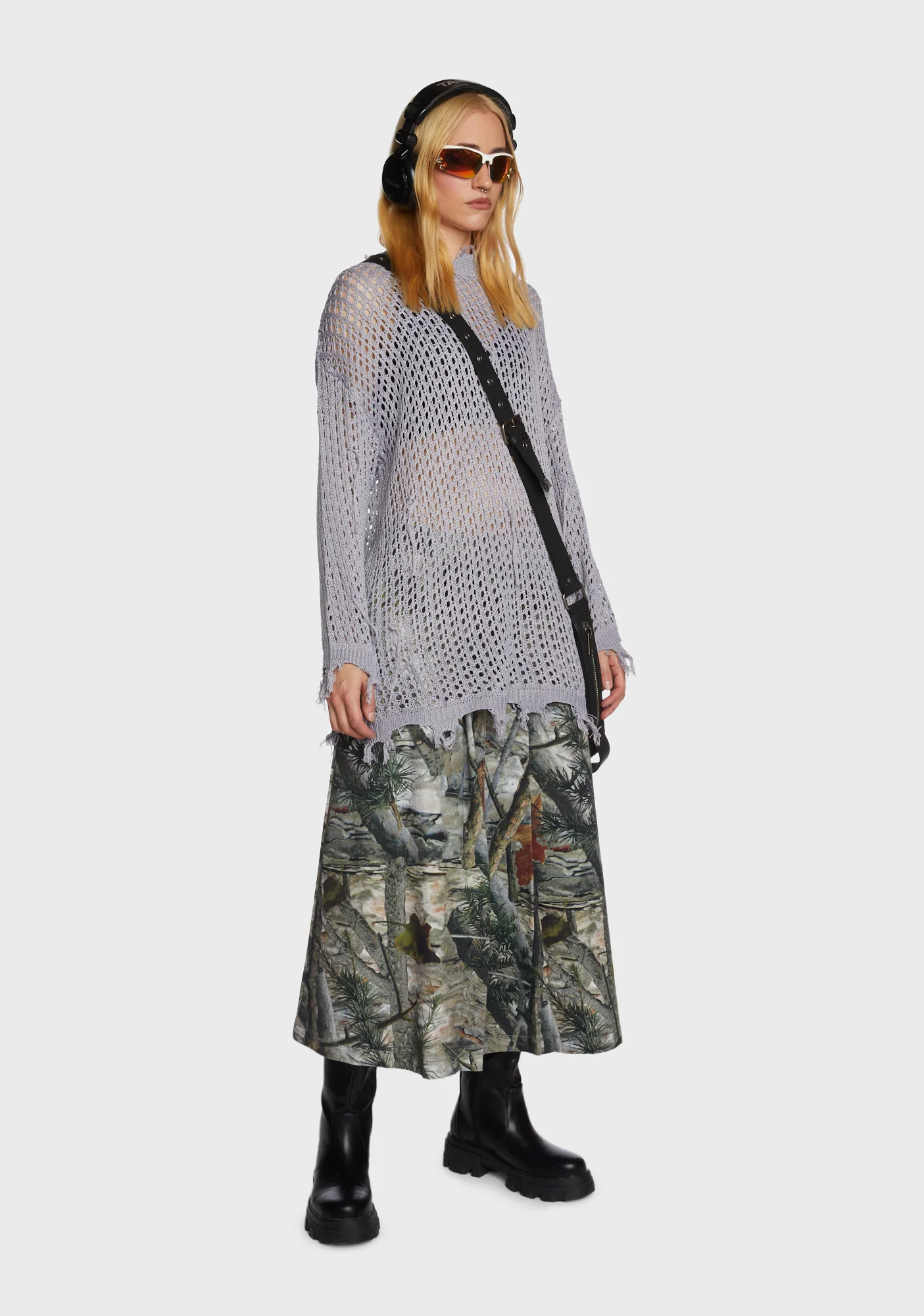 Quick Timing Crochet Top - Gray - Image 3