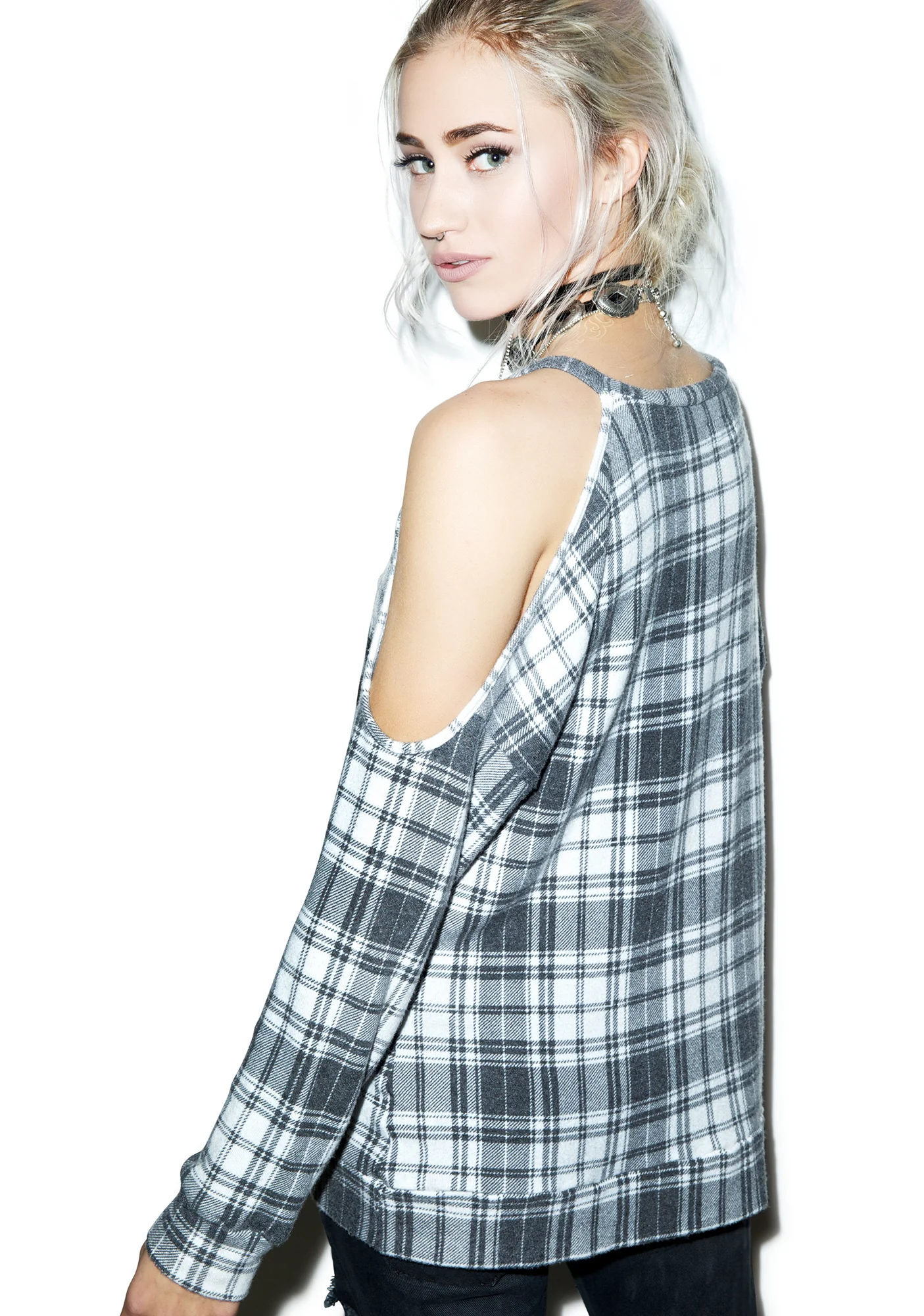 Quinn Cherry Bomb One Open Shoulder Pullover - Image 2