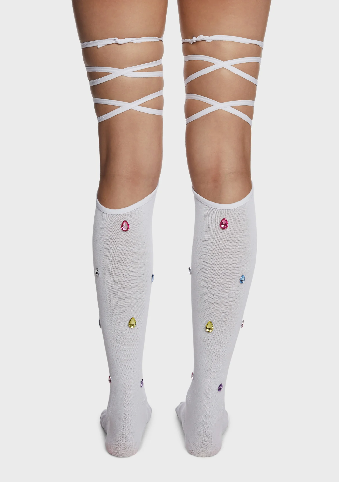 Radiant Steps Thigh High Socks - White - Image 3