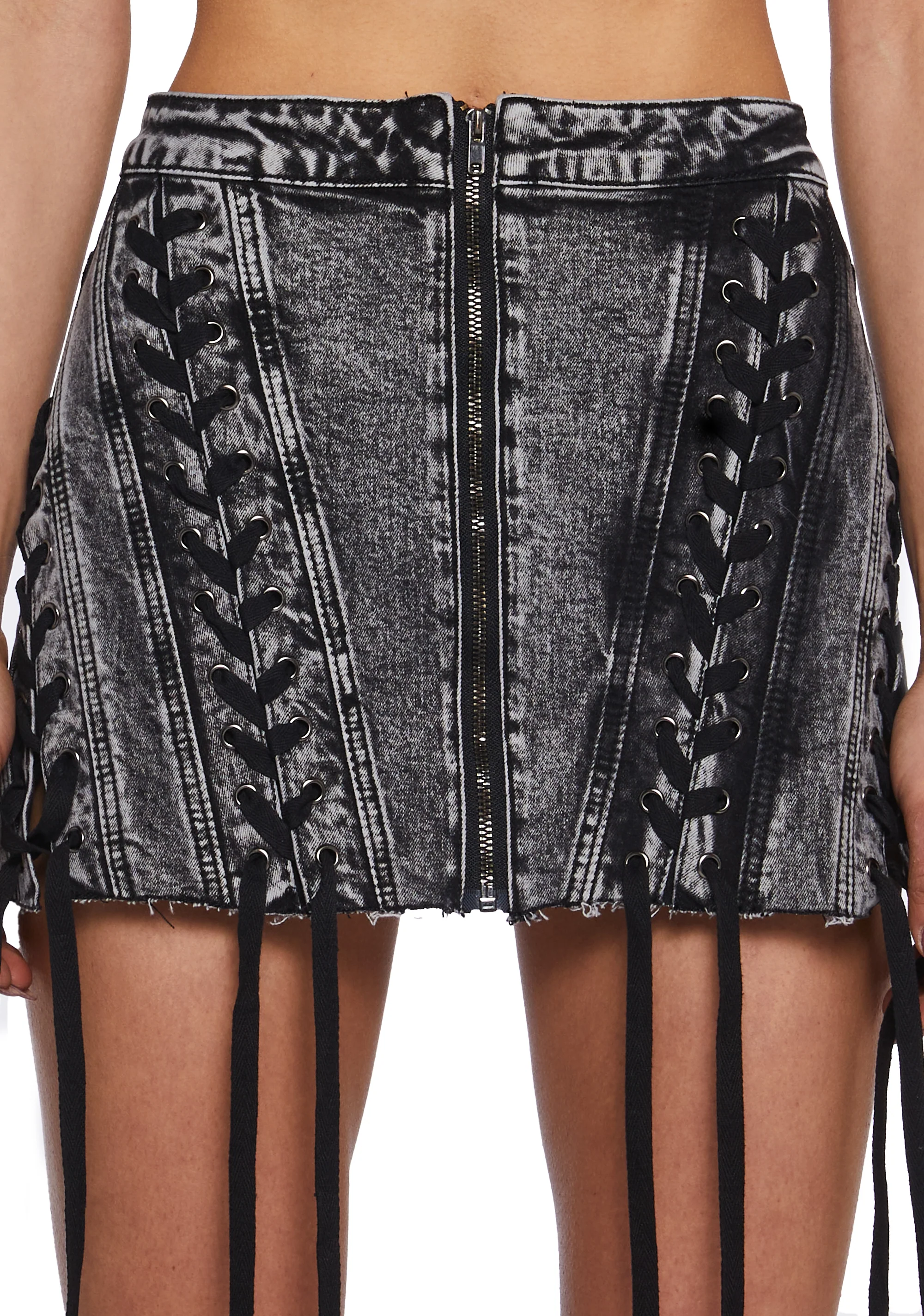 Raider Maiden Acid Wash Skirt - Image 5