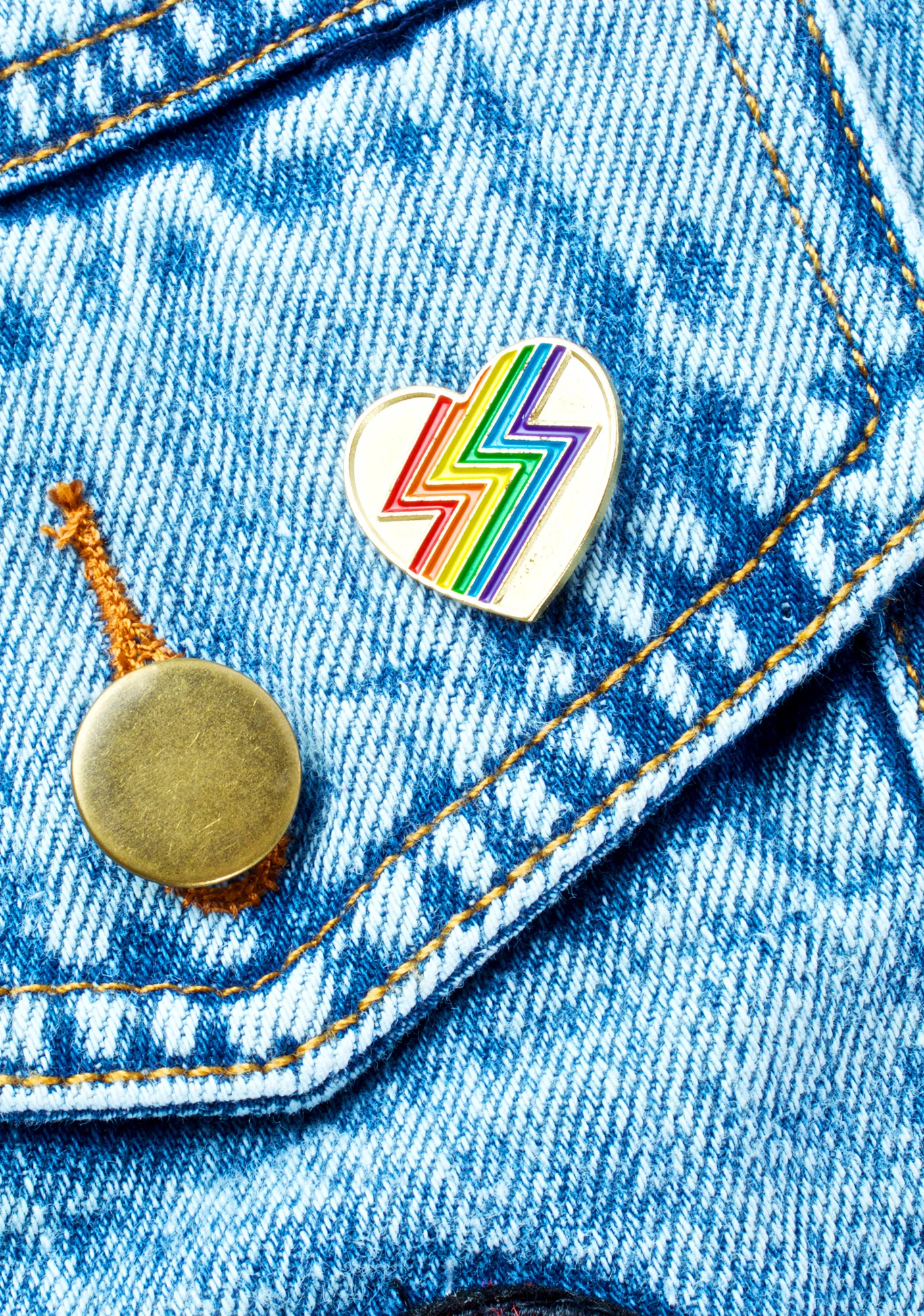 Rainbolt Heart Pin - Image 3