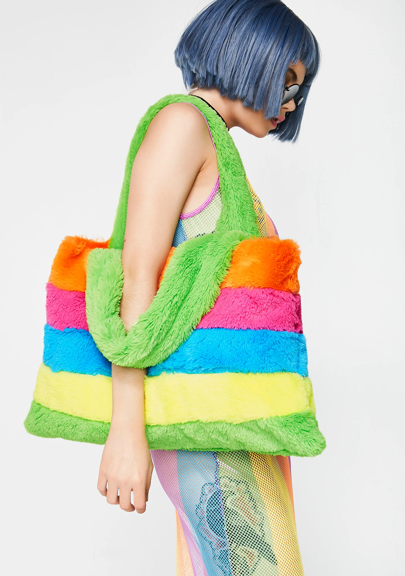 Rainbow Chaser Fuzzy Tote - Image 5