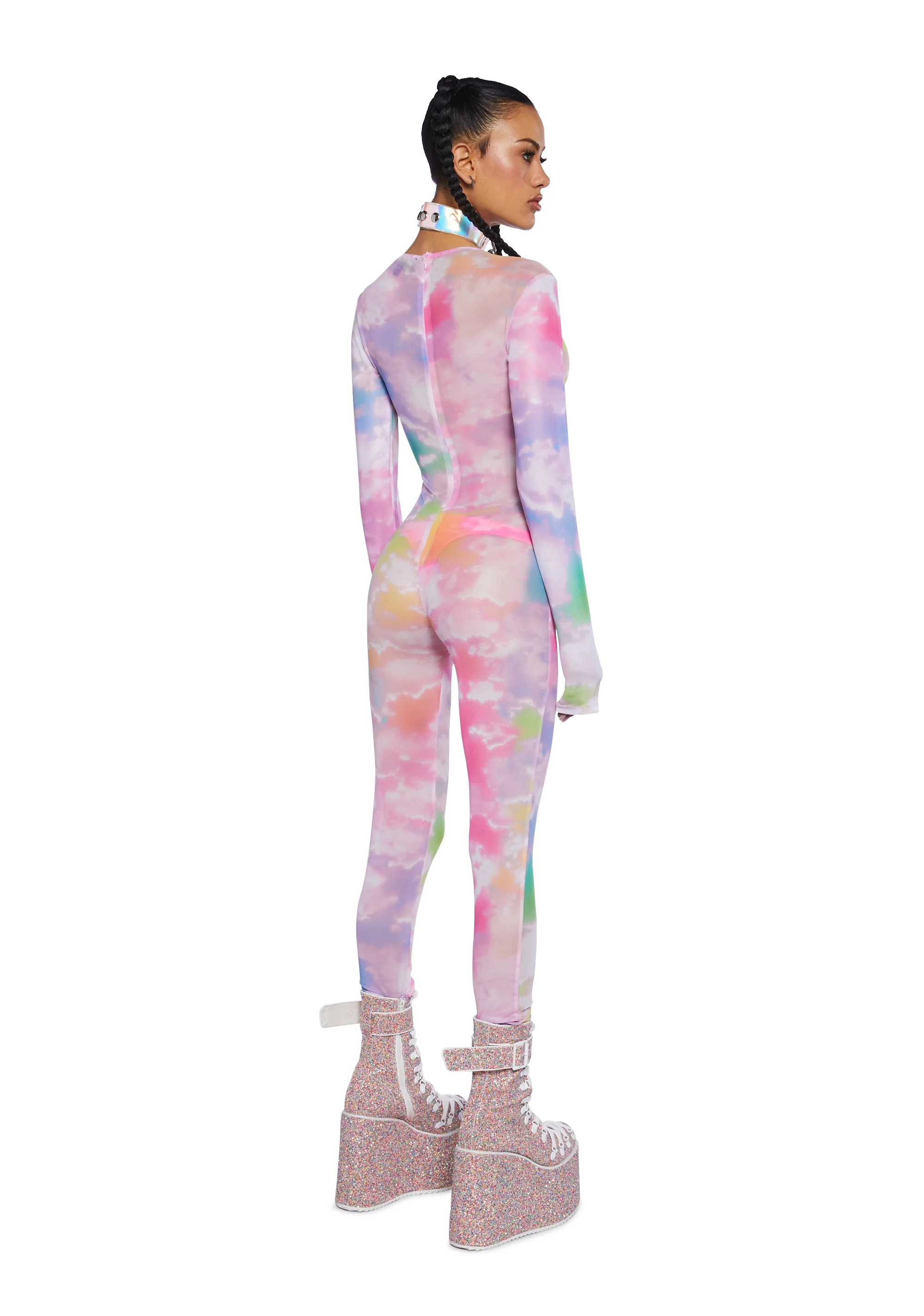 Rainbow Dreams Mesh Catsuit - Image 5