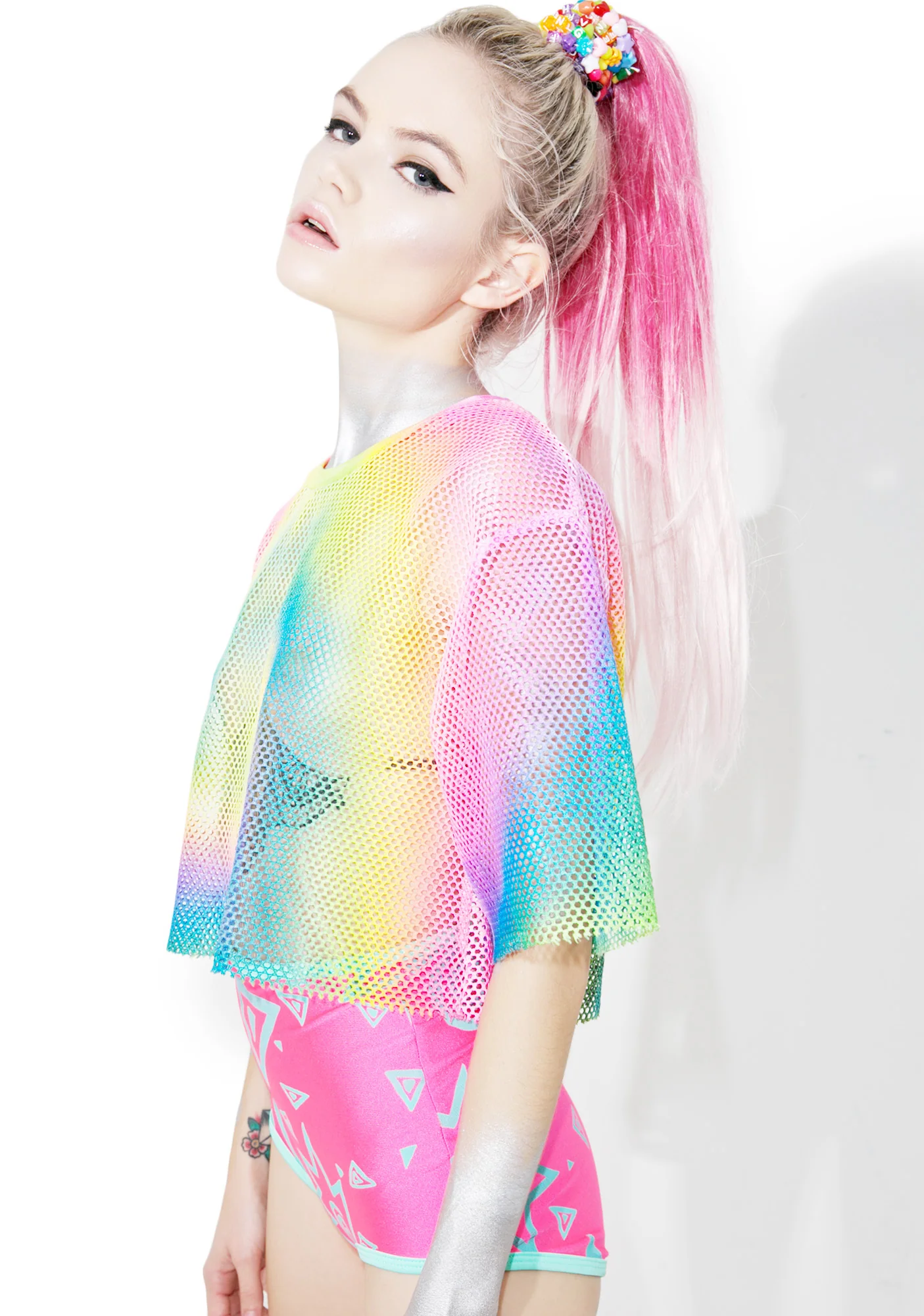 Rainbow Player Cropped Jersey - Image 3