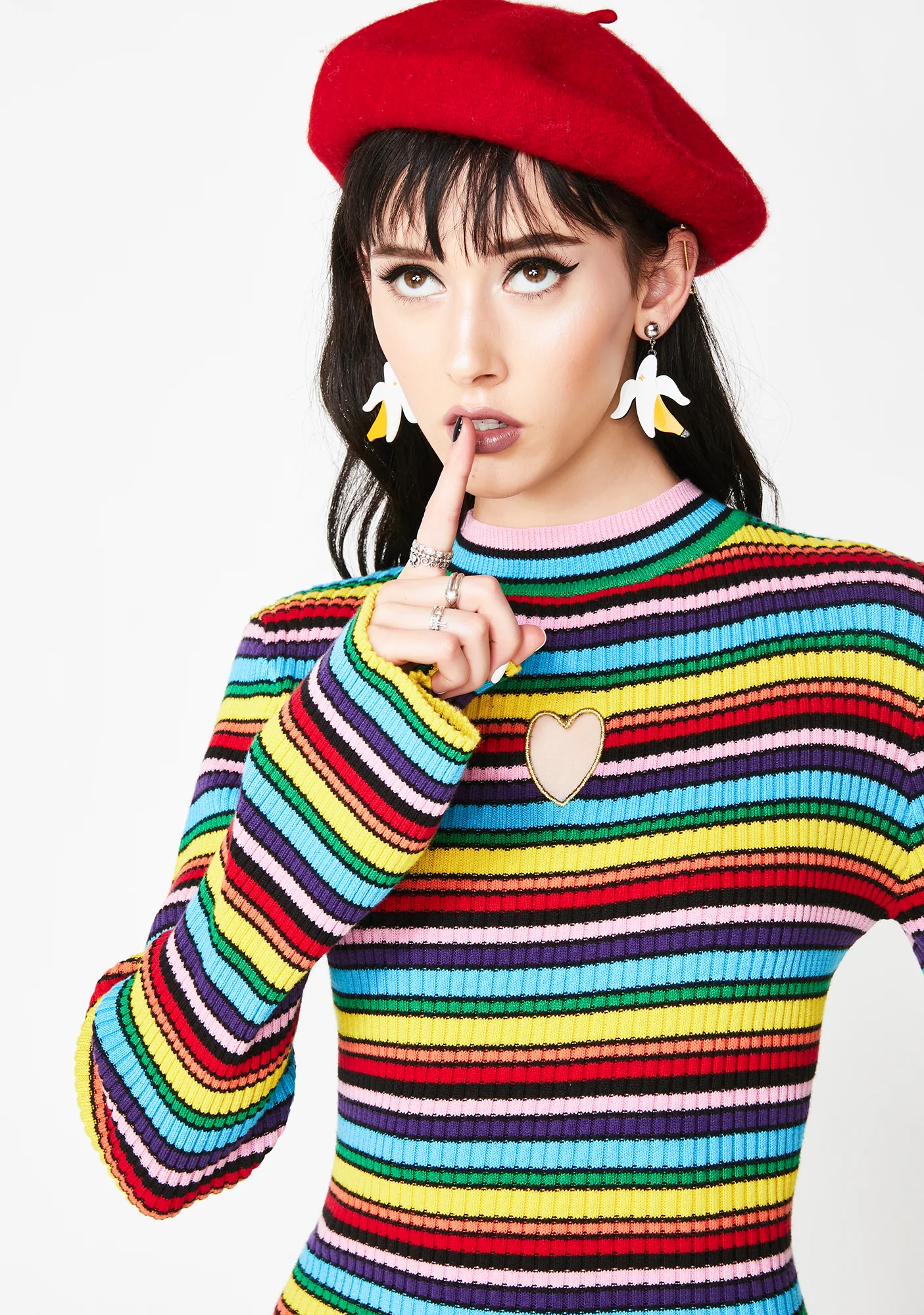 Rainbow Rib Dress - Image 2