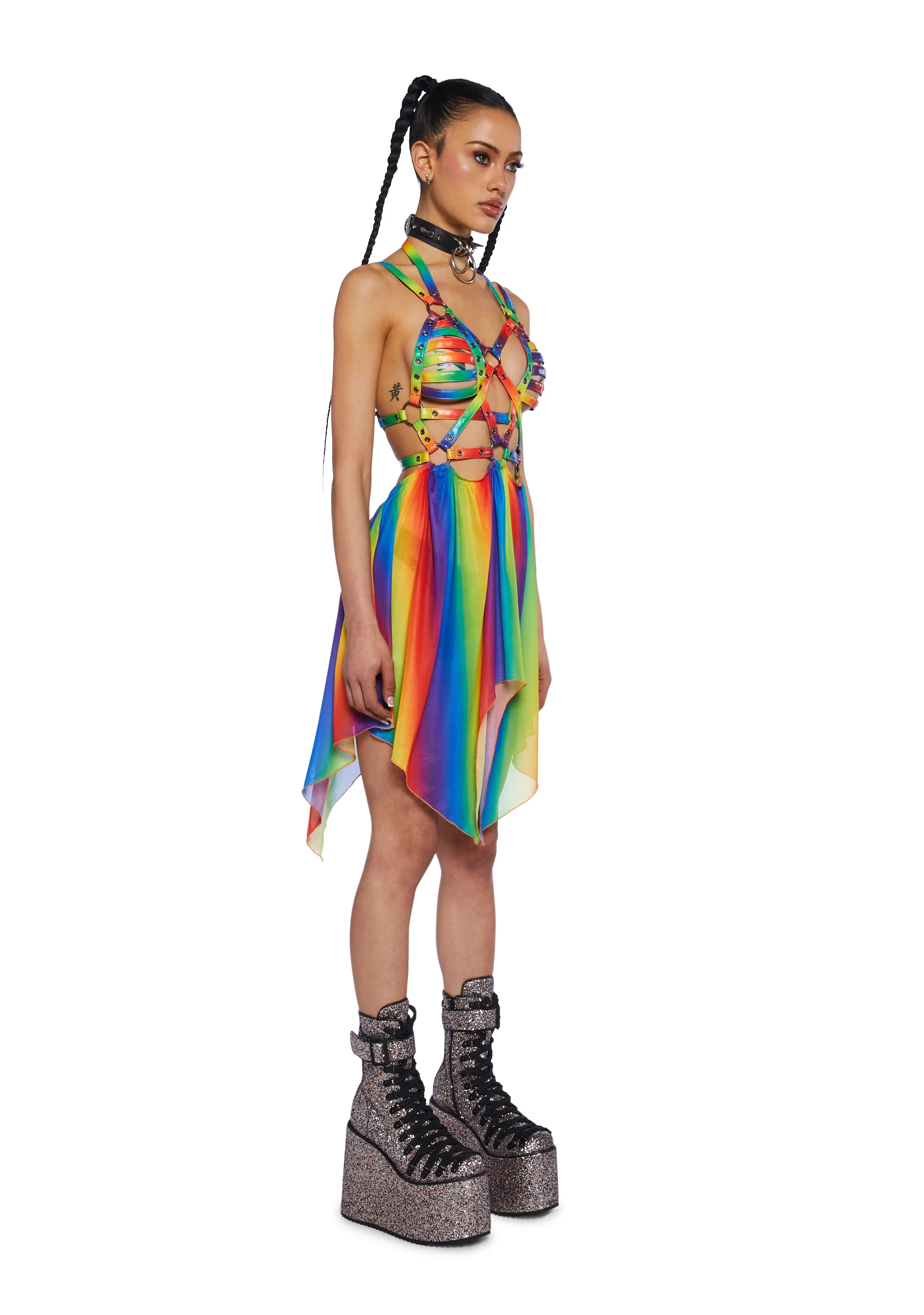 Celestial Ringmaster Mini Dress - Rainbow - Image 2