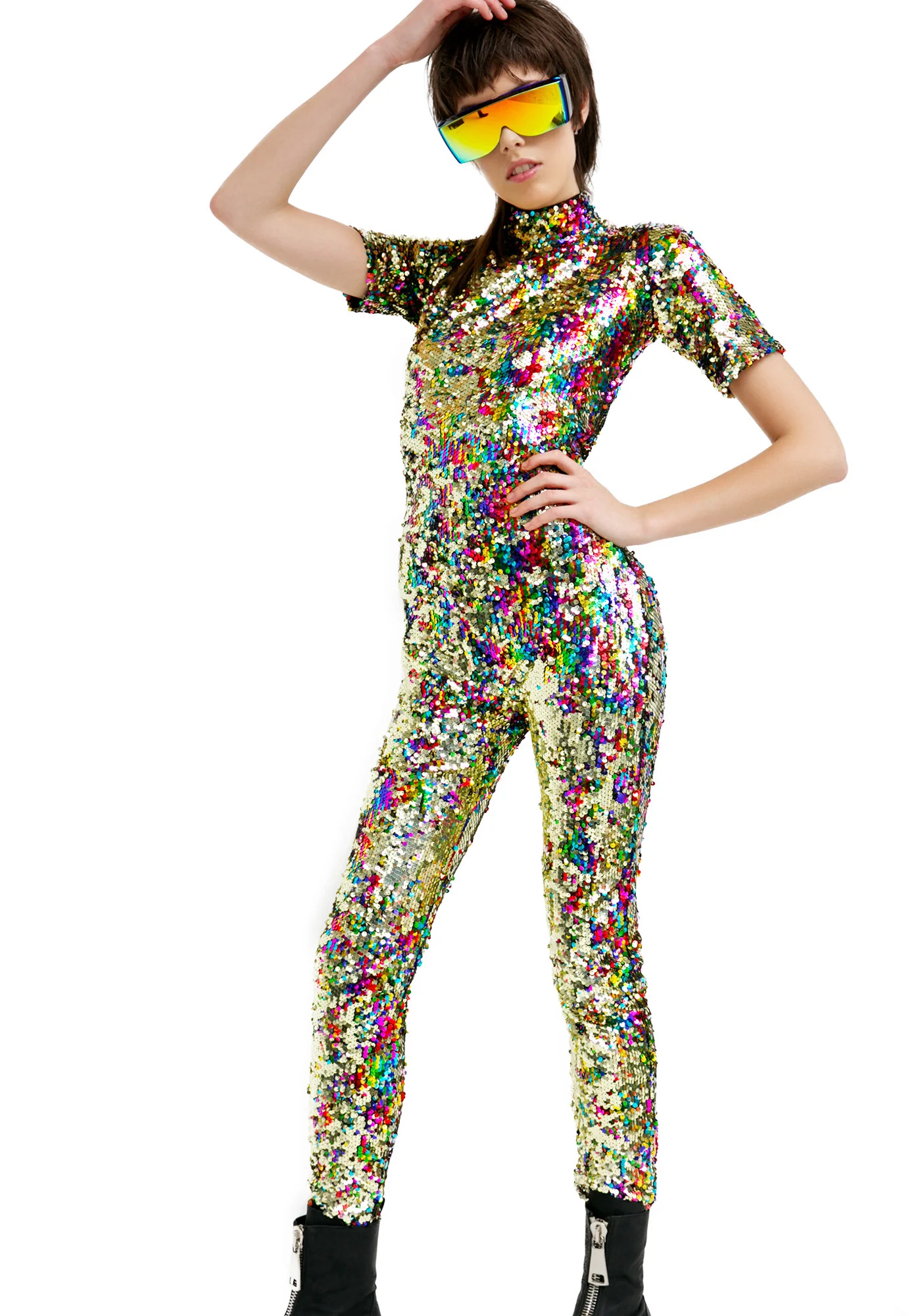 Rainbow Sequin Jumpsuit - Image 5