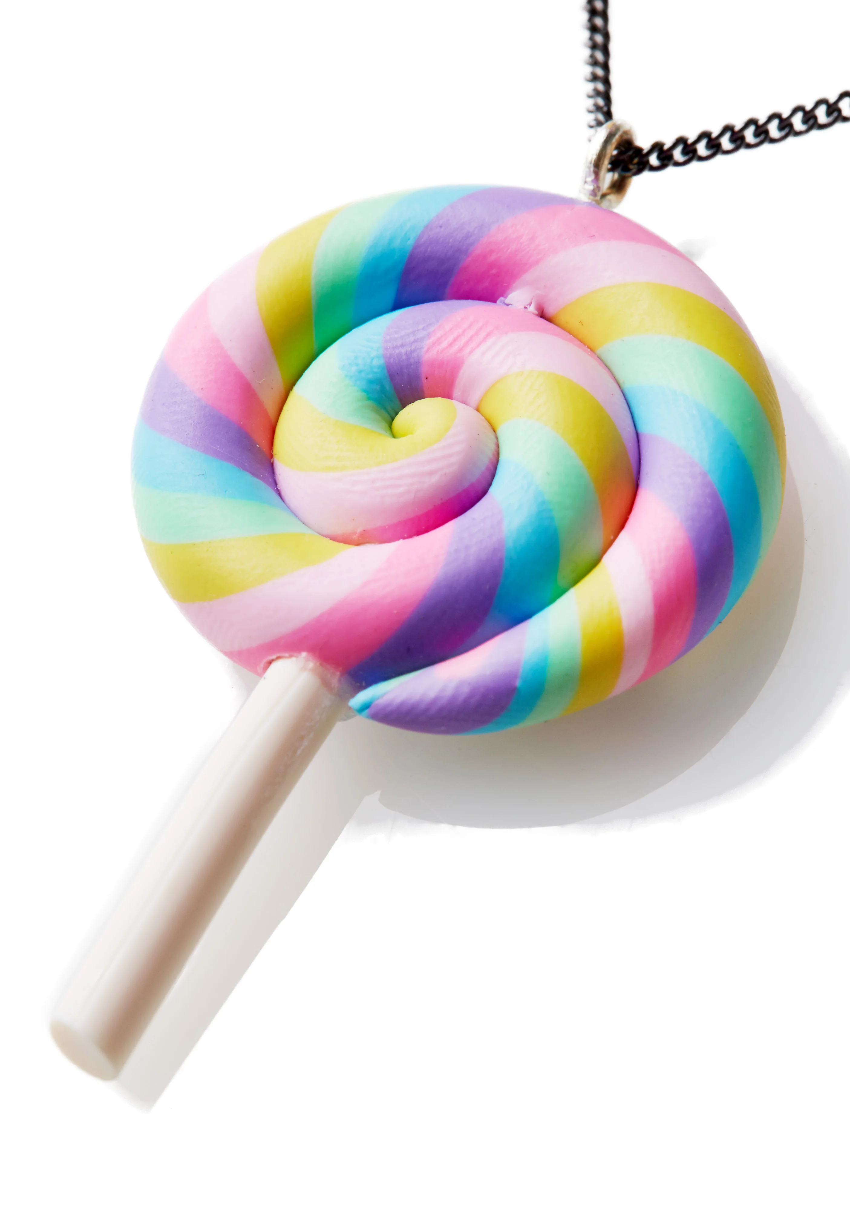 Rainbow Swirl Lollipop Necklace - Image 2