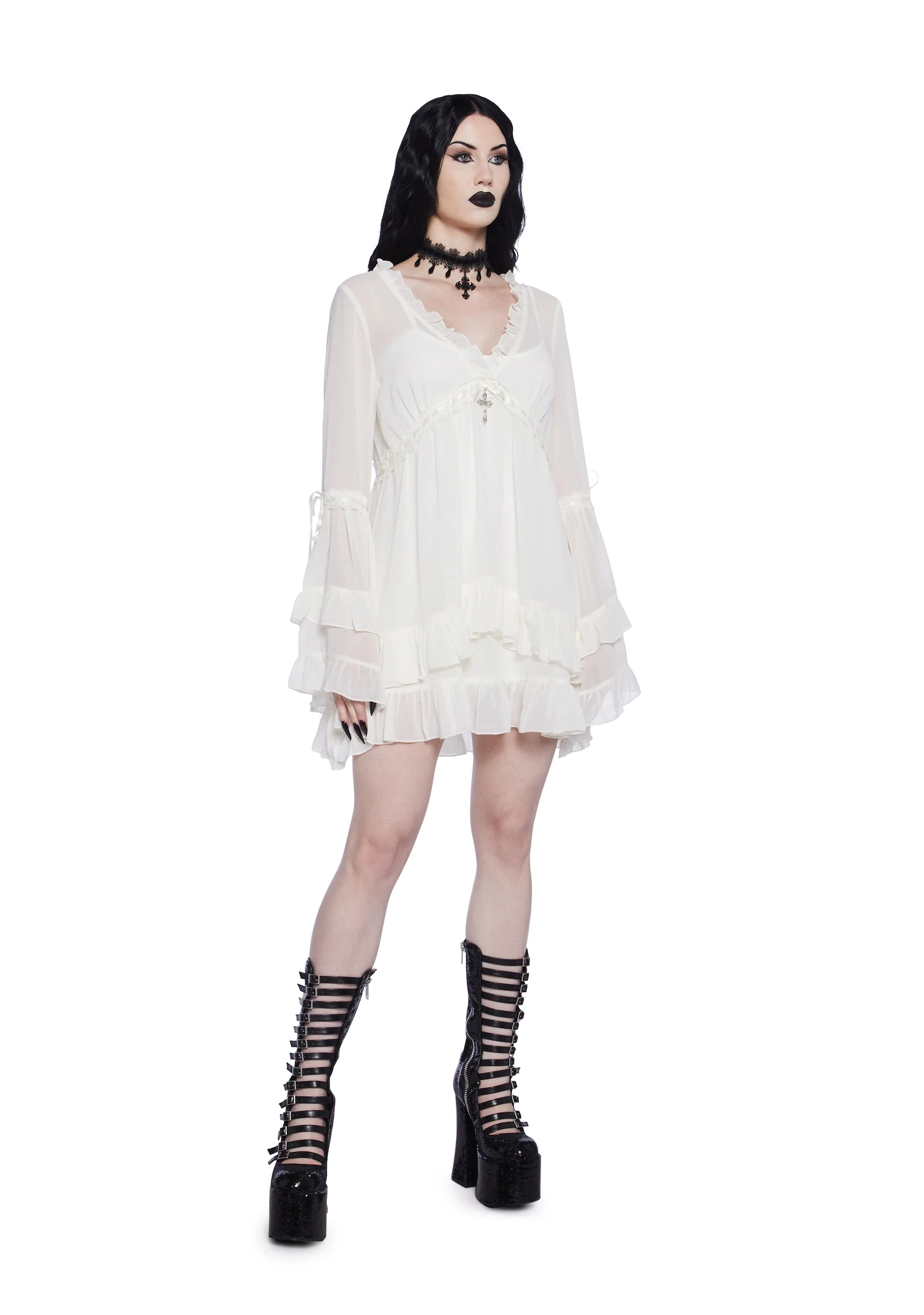 Real Divinity Mini Dress - Off White - Image 2