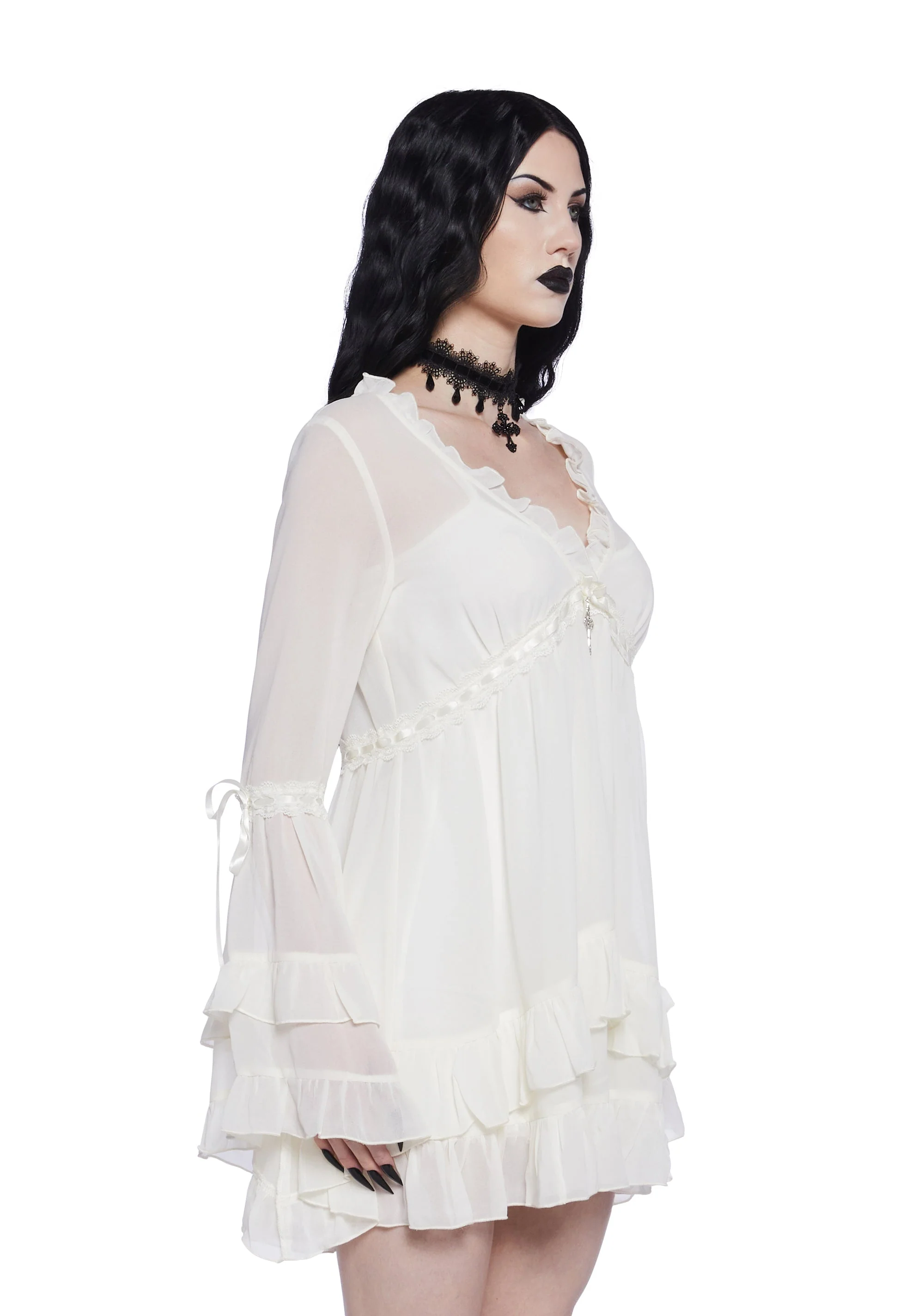 Real Divinity Mini Dress - Off White - Image 3