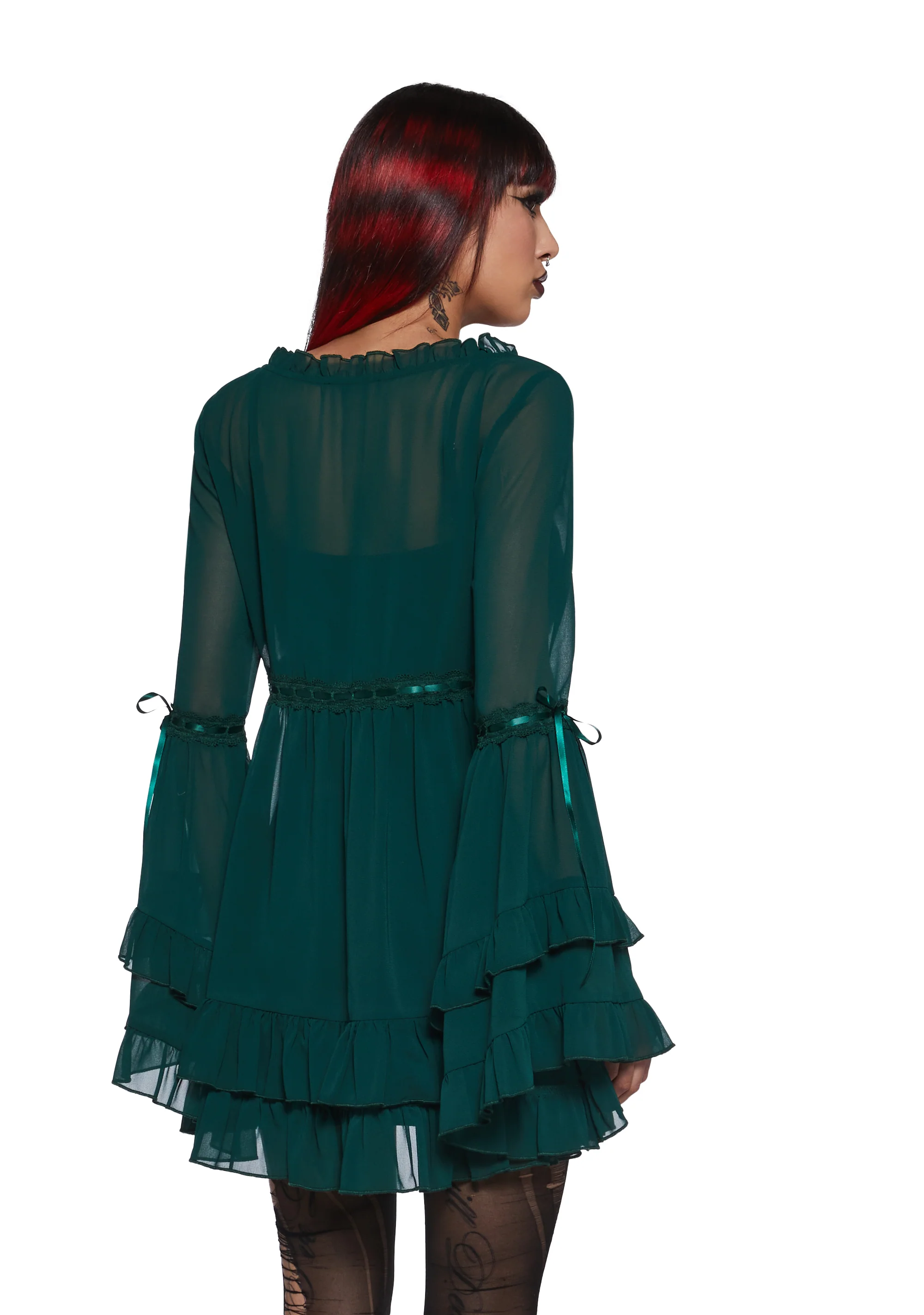 Real Divinity Mini Dress - Green - Image 4