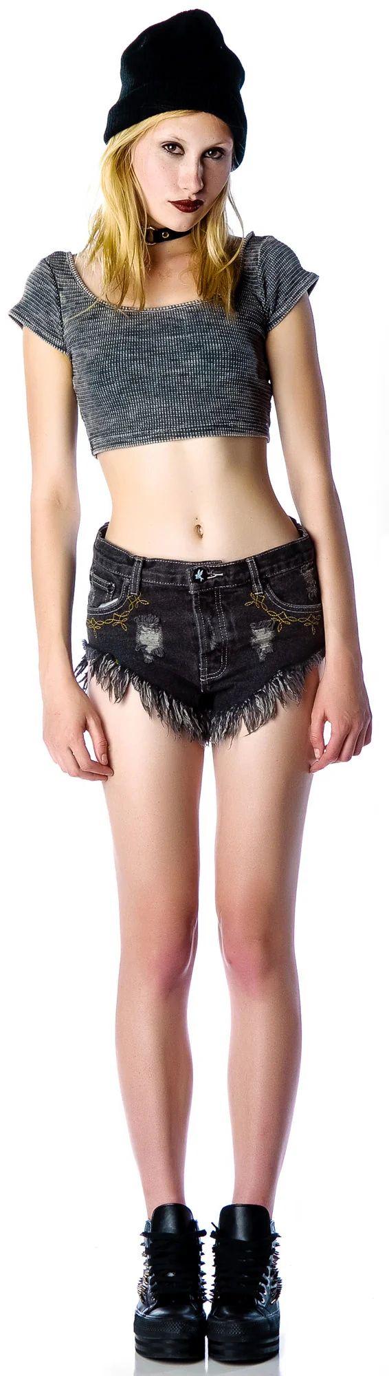 Reality Sux Crop Top - Gray - Image 10