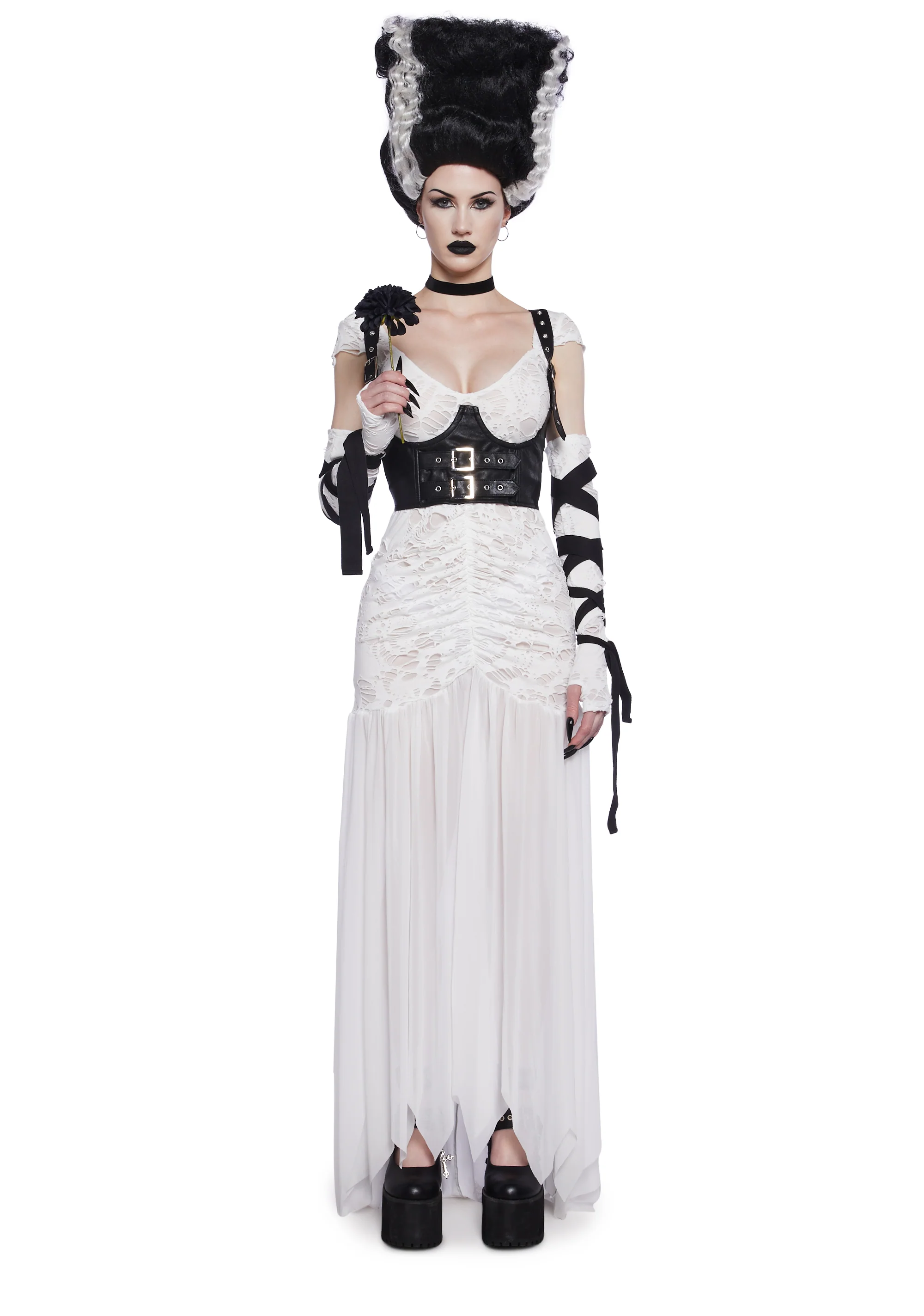 Reanimated Bride Premium Costume And Wig Set - Image 2