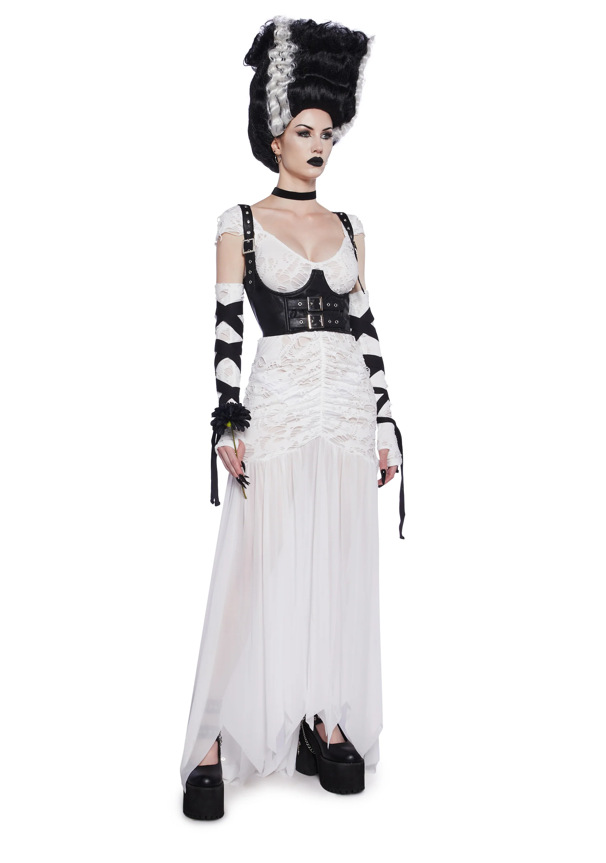 Reanimated Bride Premium Costume And Wig Set - Image 6