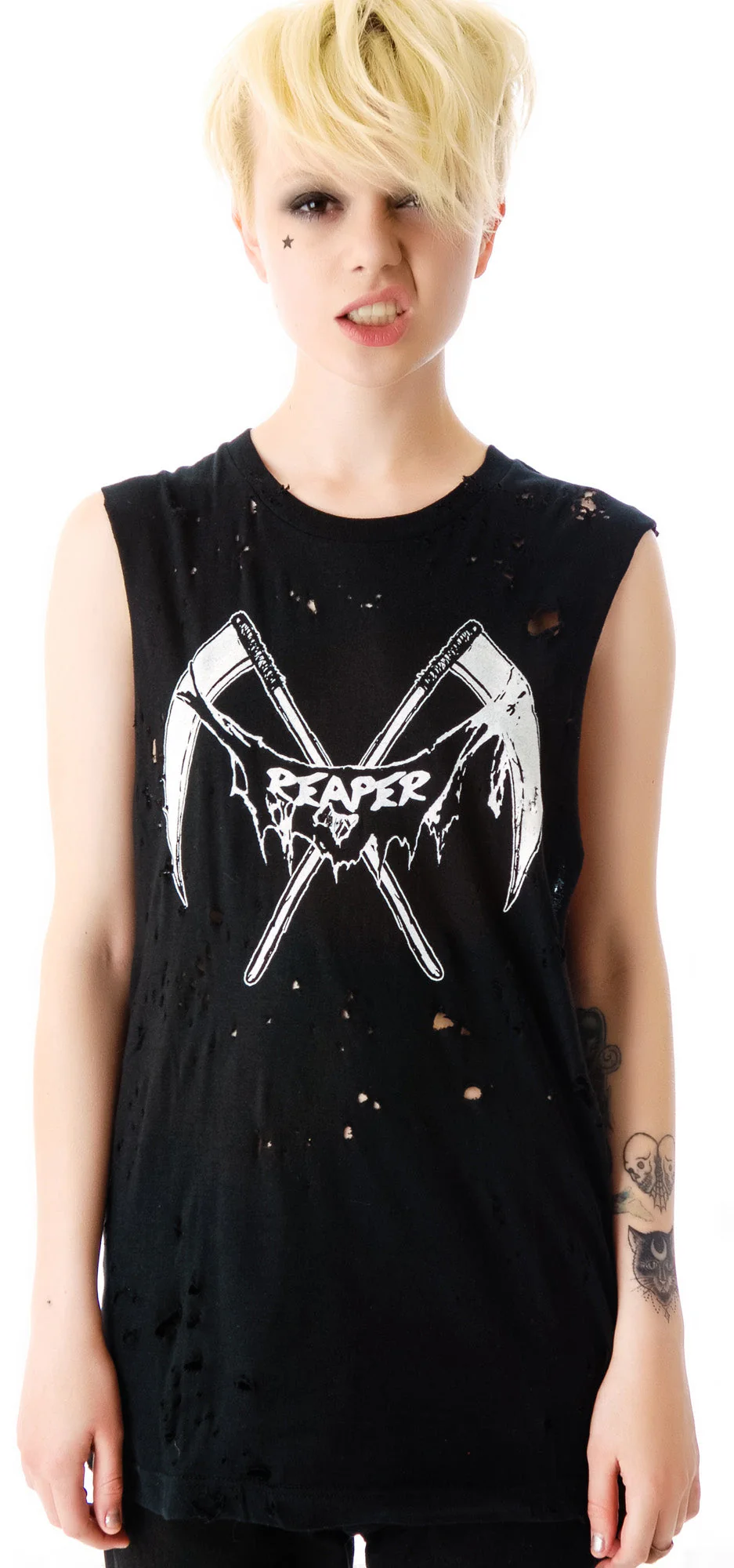 Reaper Destroyed Muscle Tank - Black - Image 2