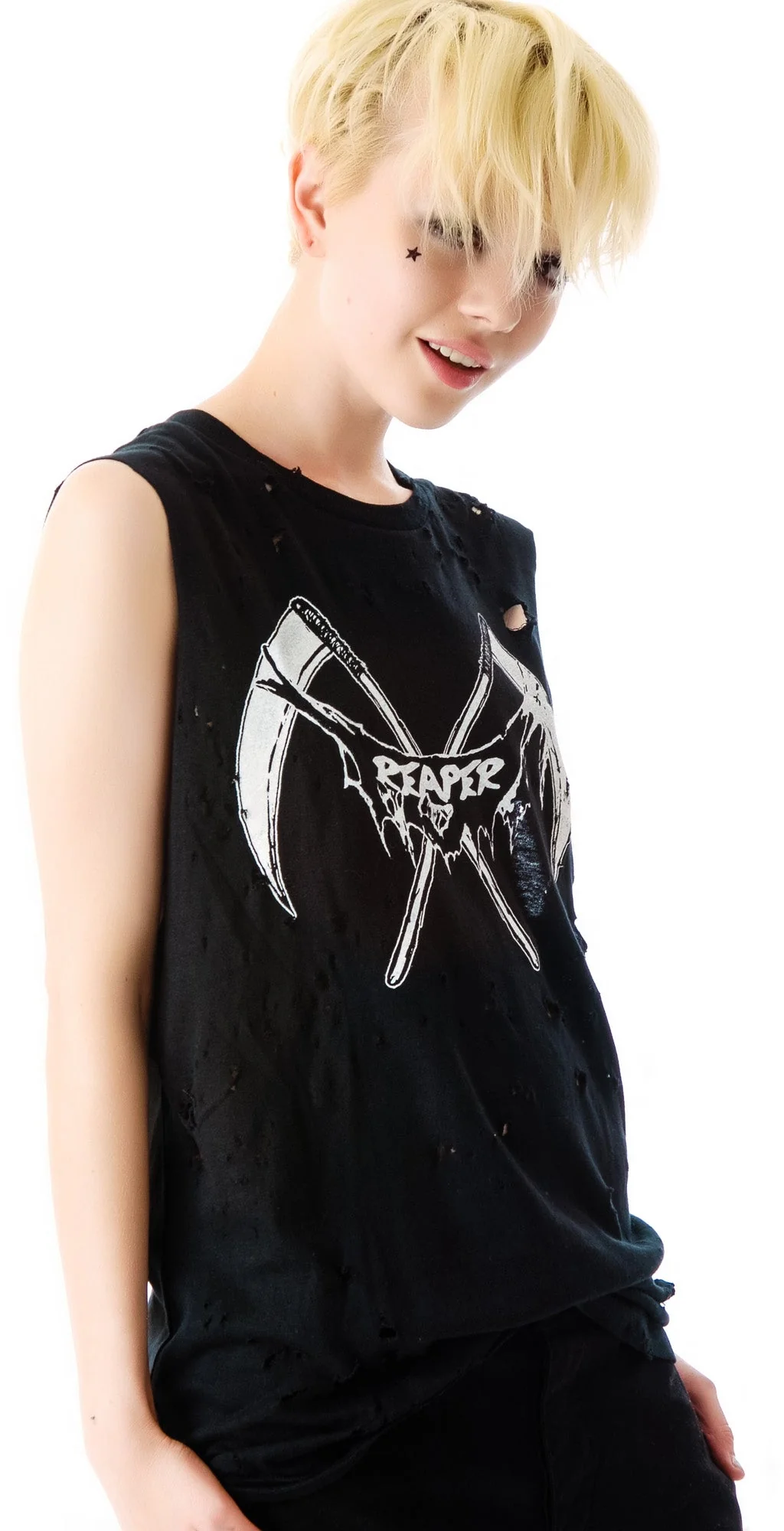 Reaper Destroyed Muscle Tank - Black - Image 4