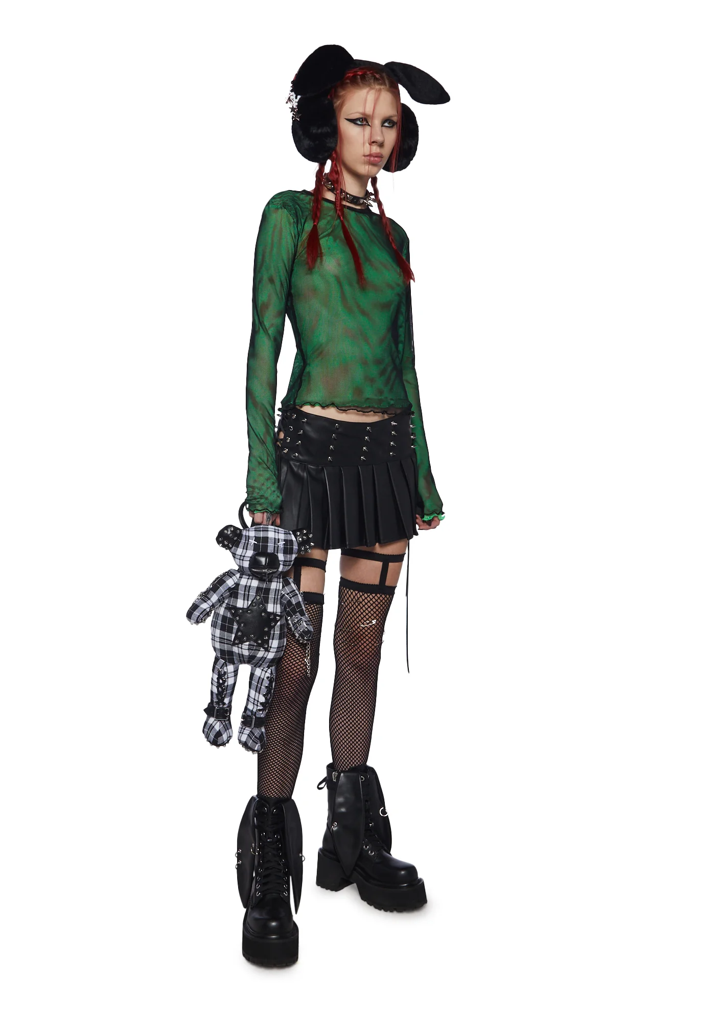 Rebel Calling Long Sleeve Top - Green - Image 2