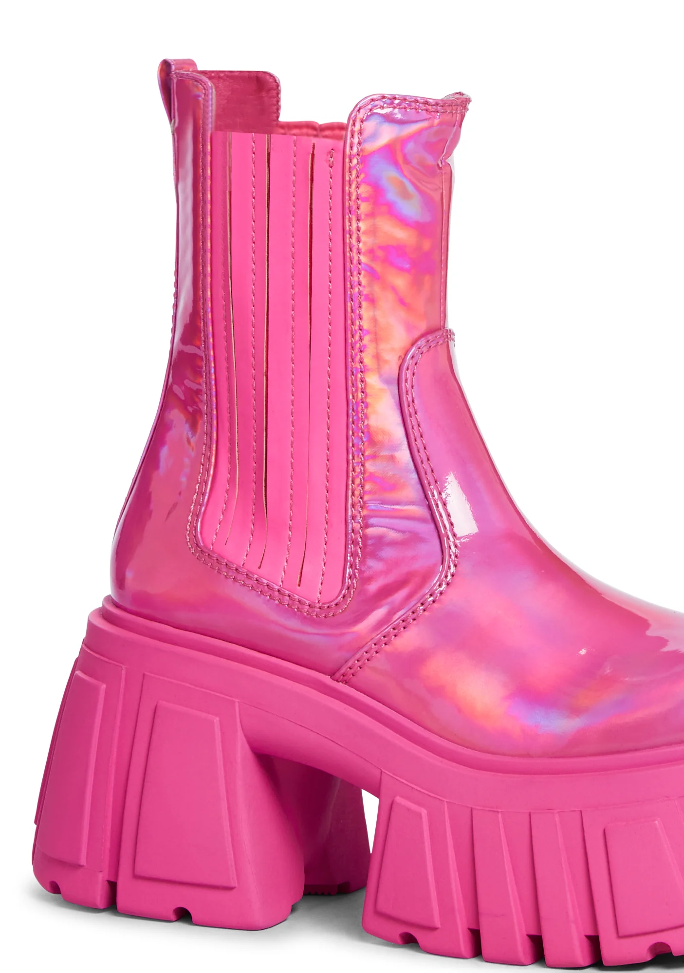 Rebel Core Chelsea Ankle Boots - Pink - Image 2